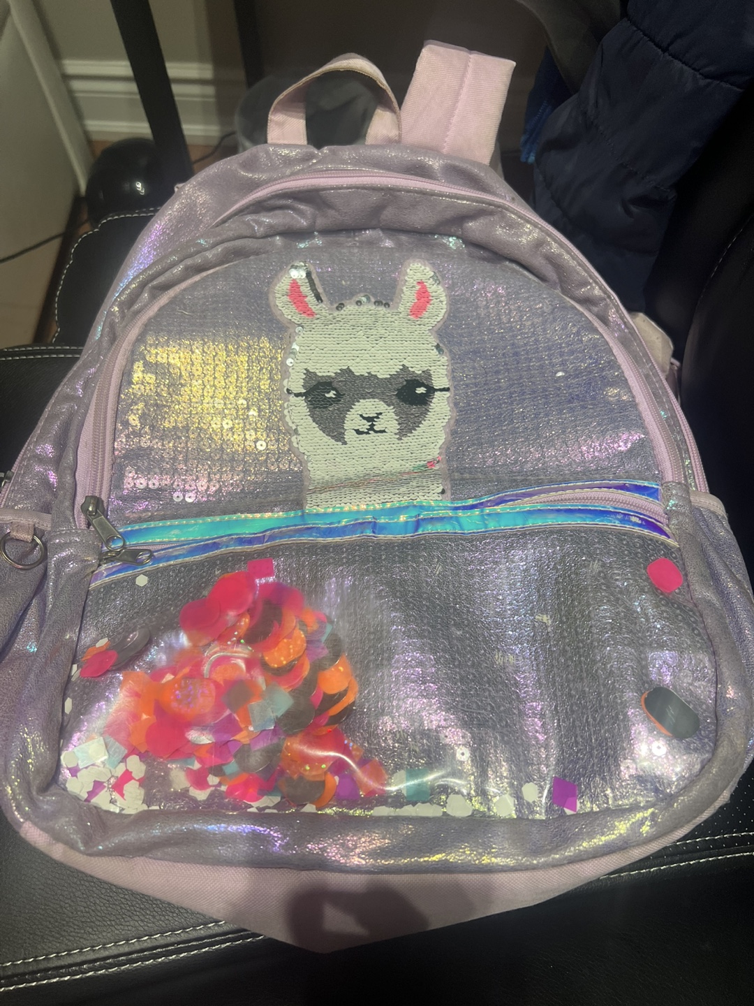 Llama Sequin Backpack
