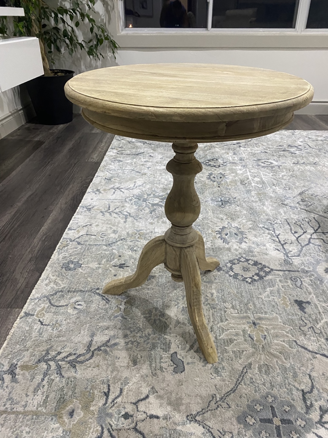 Round Wooden Accent Table