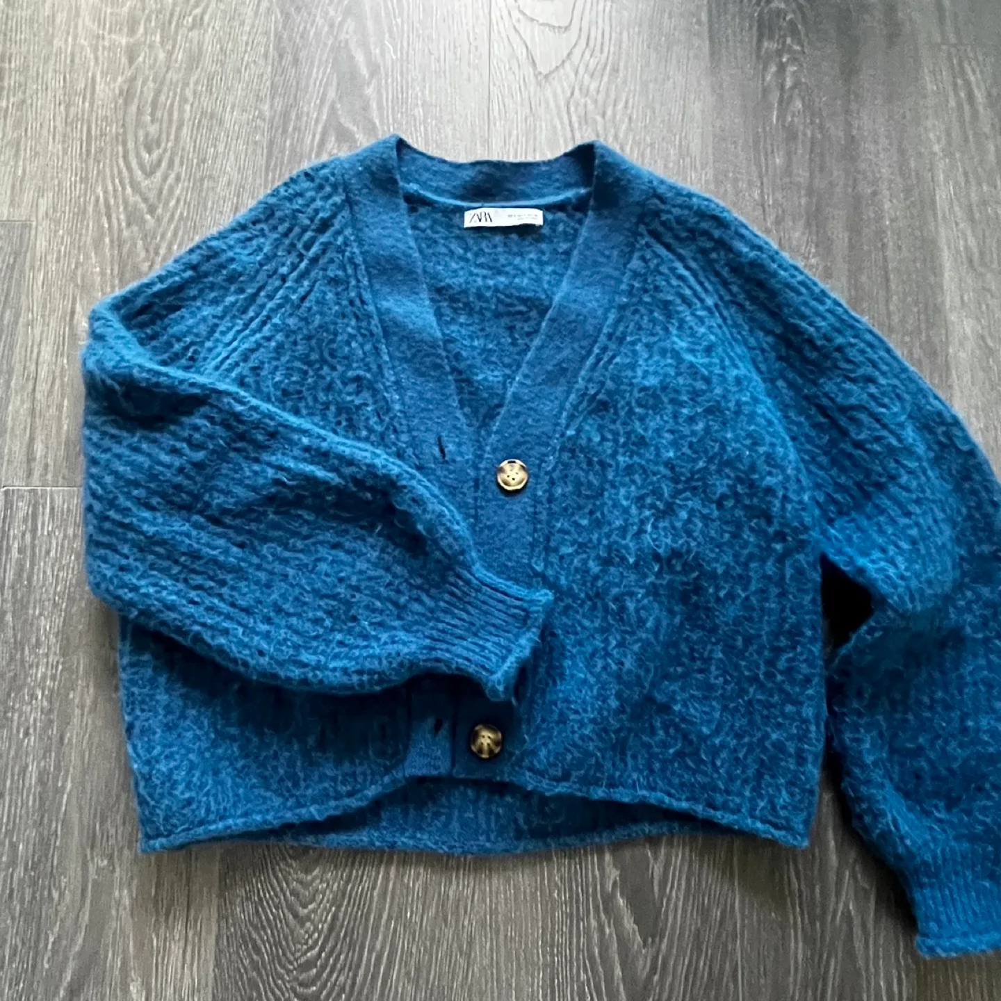 Zara Blue Knit Cardigan thumbnail