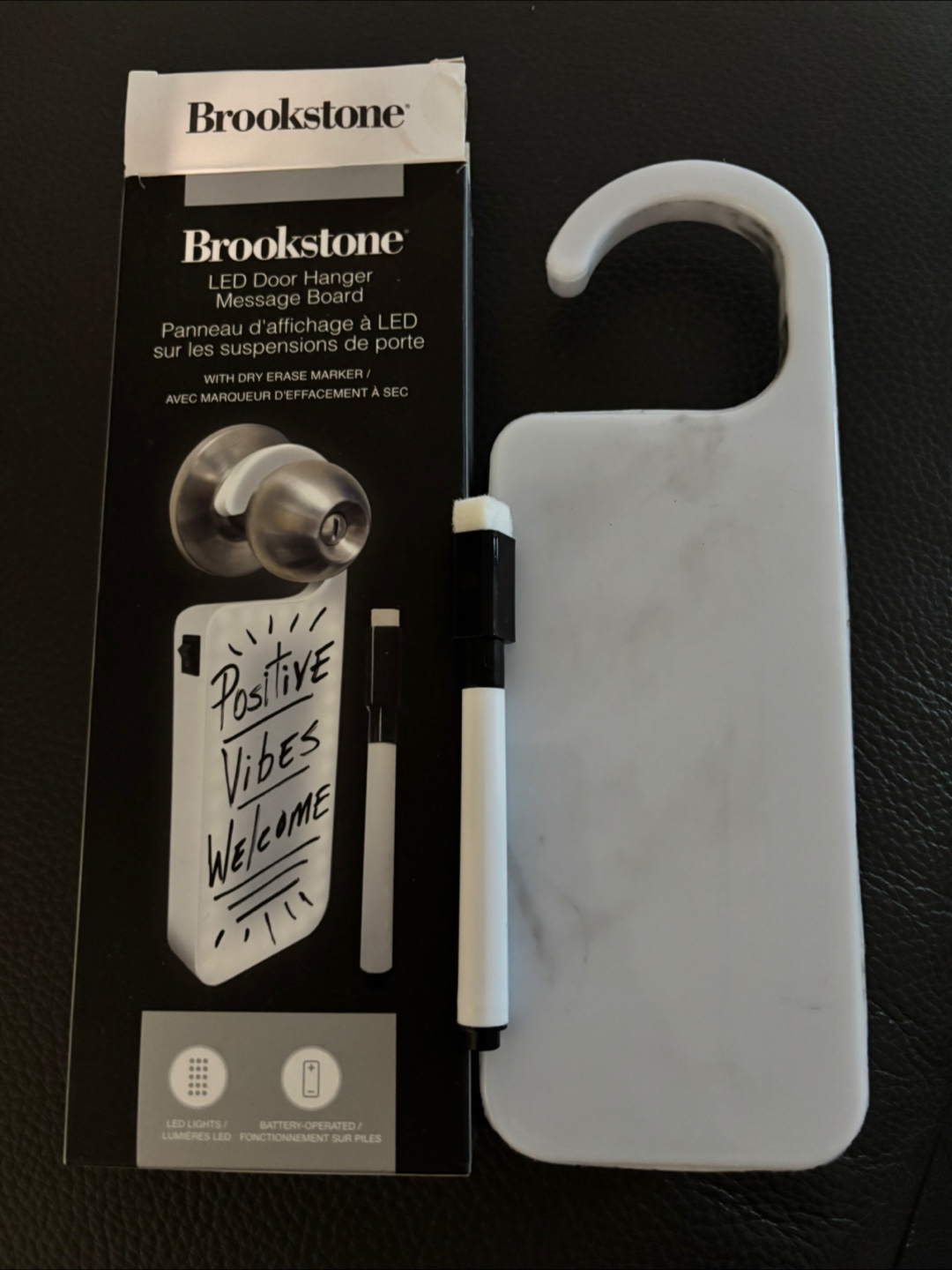 2 x Brookstone LED Door Hanger Message Board