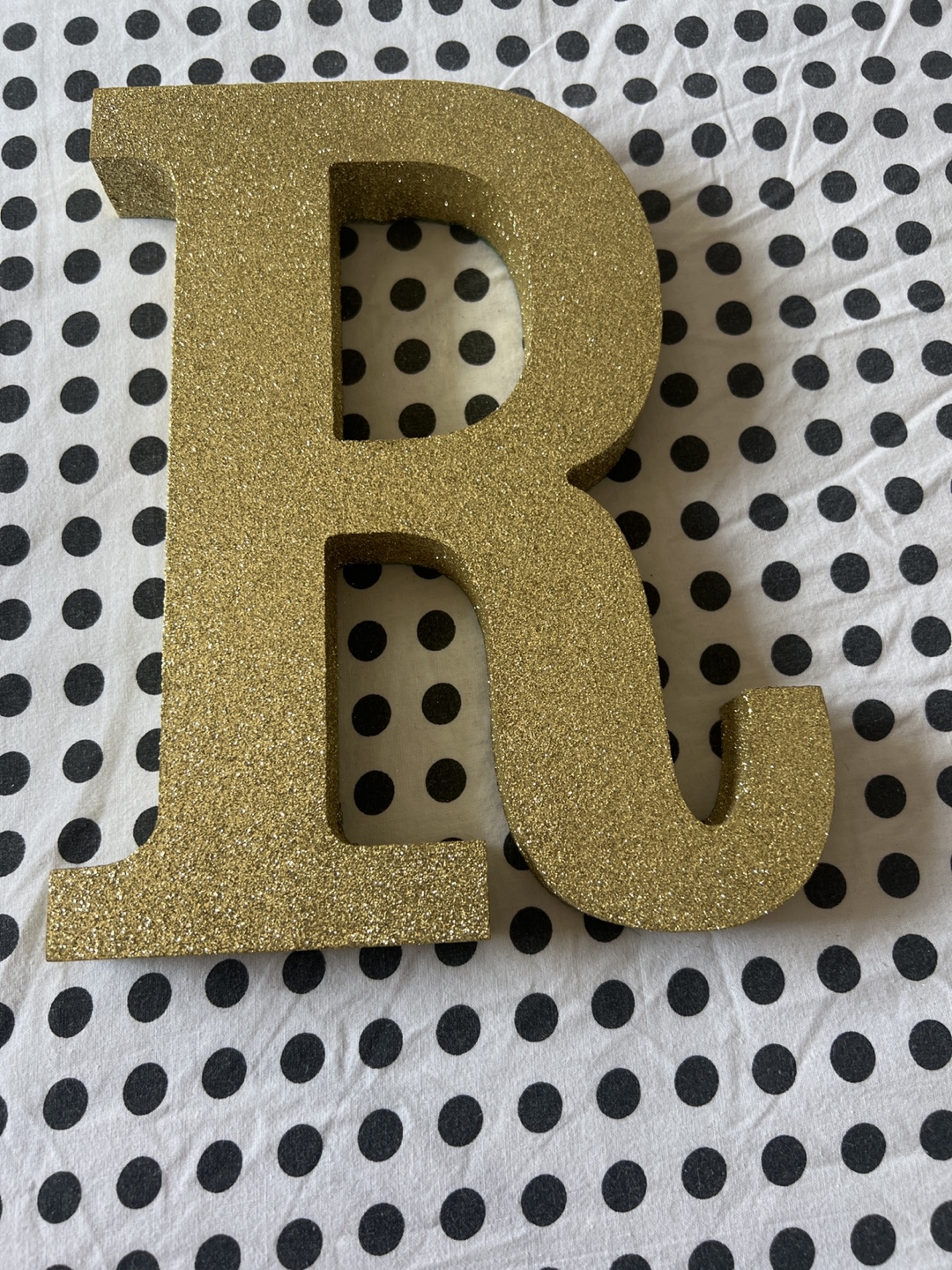 Gold Glitter Letter R