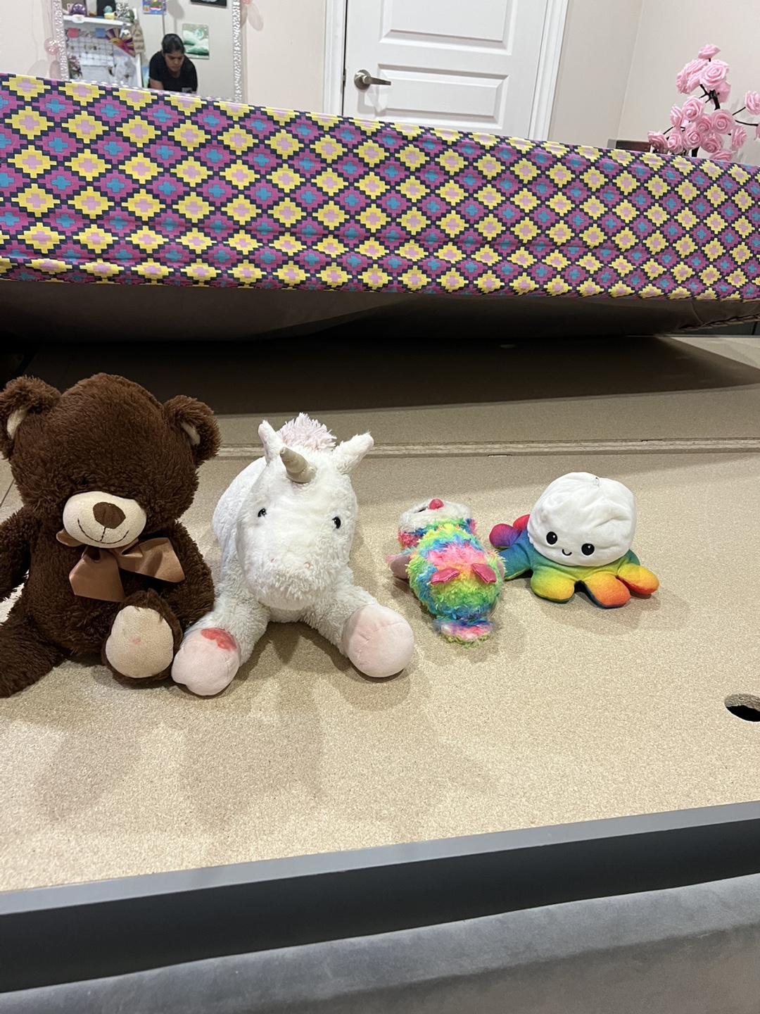 Assorted Plush Toys - Bear, Unicorn, Octopus, Hat