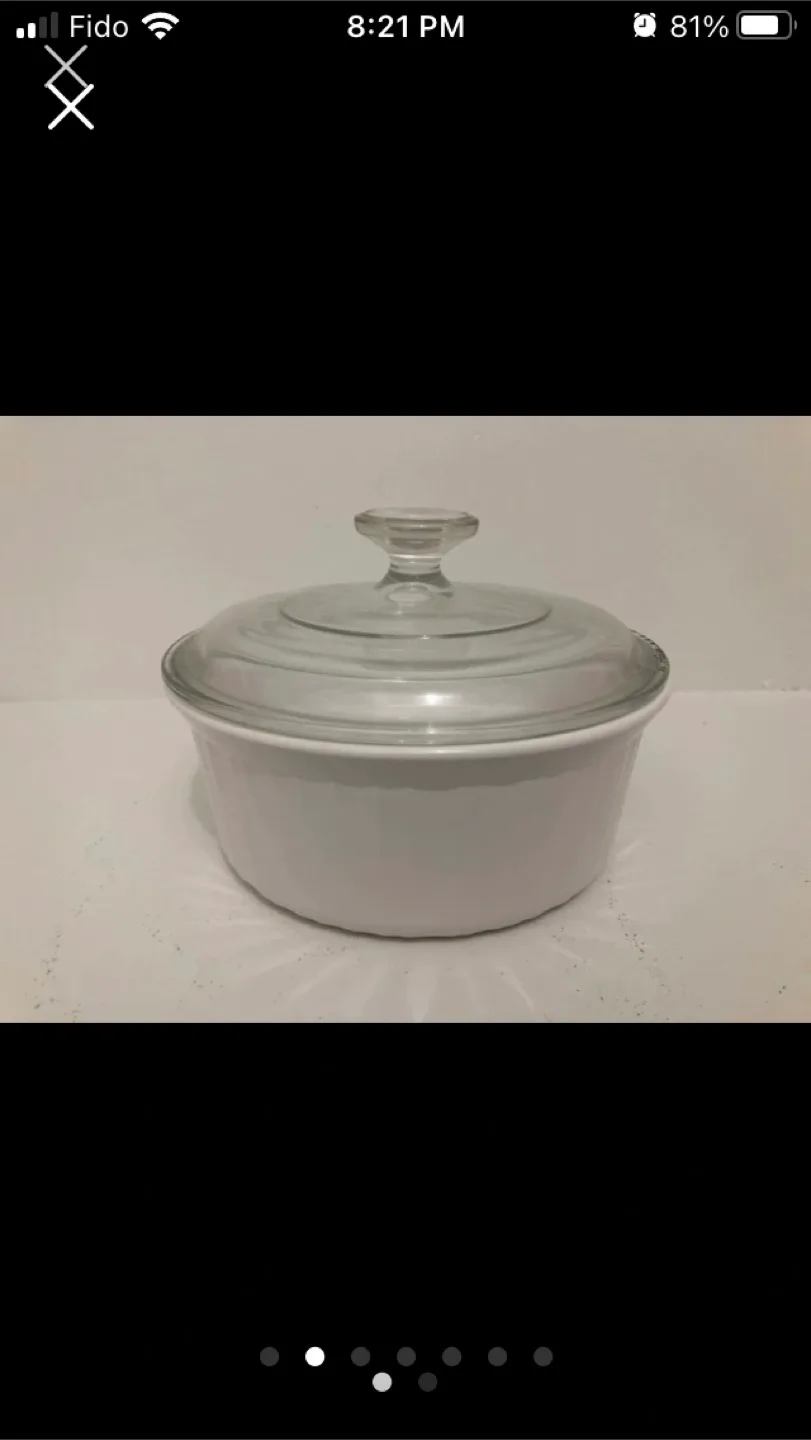 Corning Ware French White round casserole set@downtown image indicator(2)