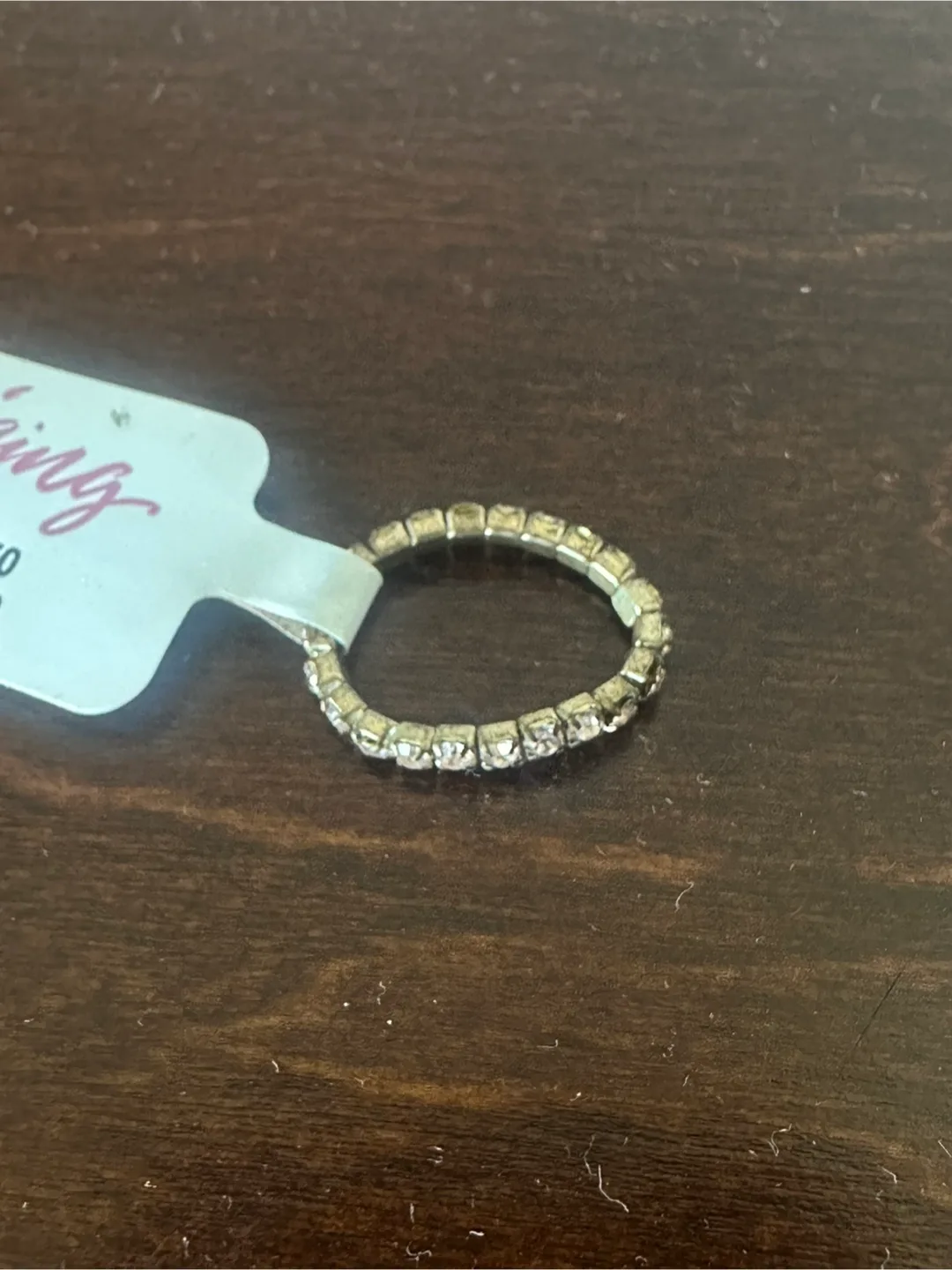 Icing stretchy pink rhinestone Ring thumbnail