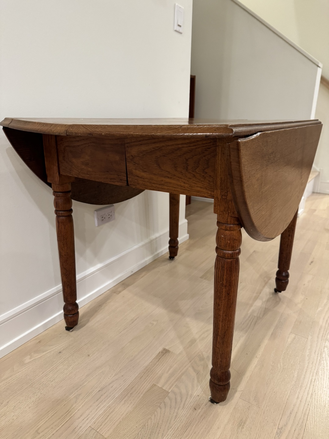 FREE Antique Oak Drop-Leaf Dining Table - photo 3