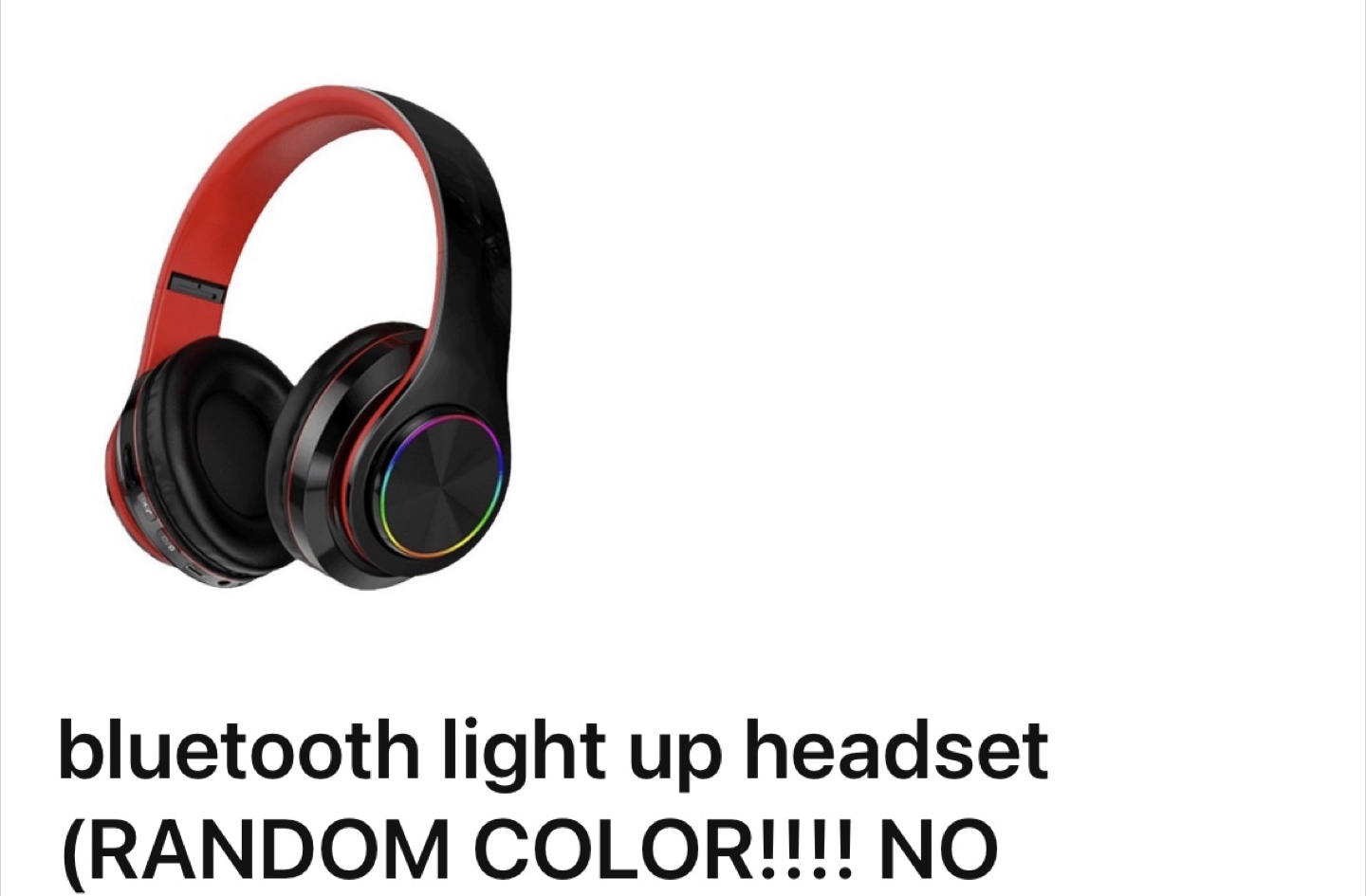 Random bluetooth light up headset