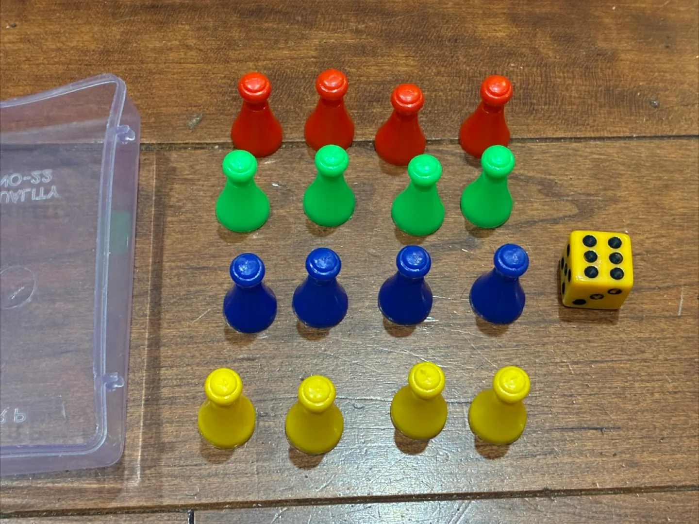 Vintage Die and Coloured Game Pieces image indicator(2)