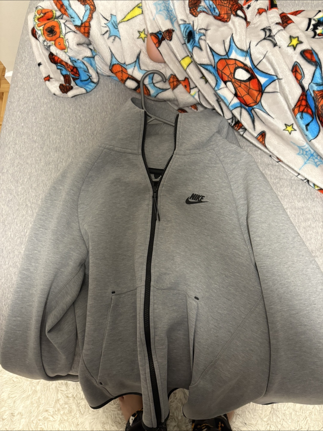 Nike Grey Tech Fleece Hoodie - Size M