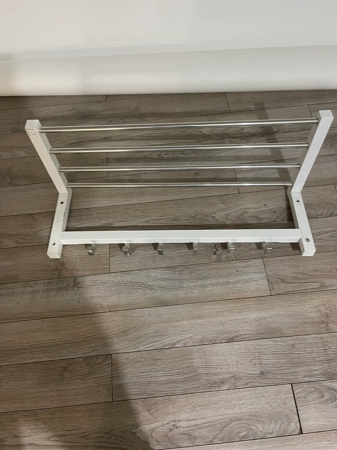 White Coat Rack with Shelf image indicator(2)