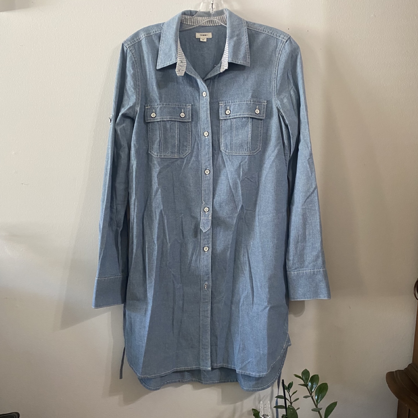 Tommy Denim Shirt Dress - Size 8