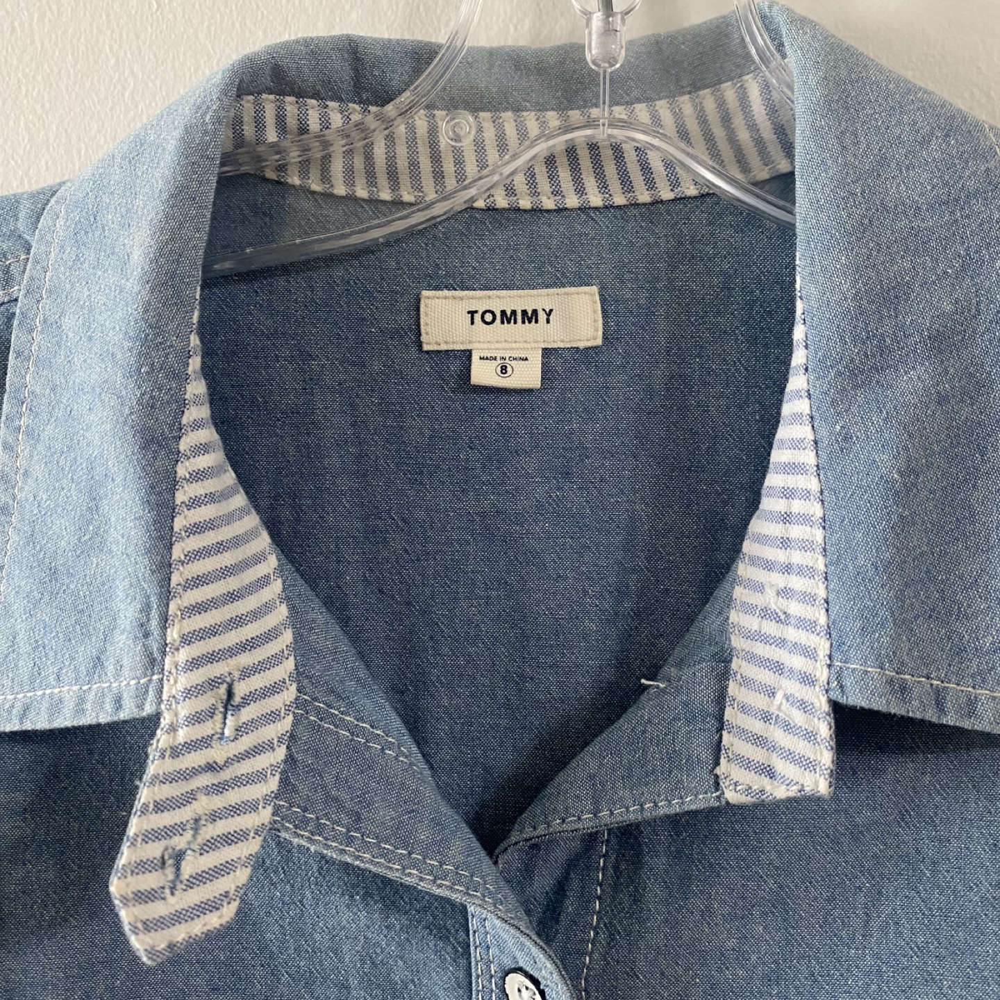 Tommy Denim Shirt Dress - Size 8 - photo 2