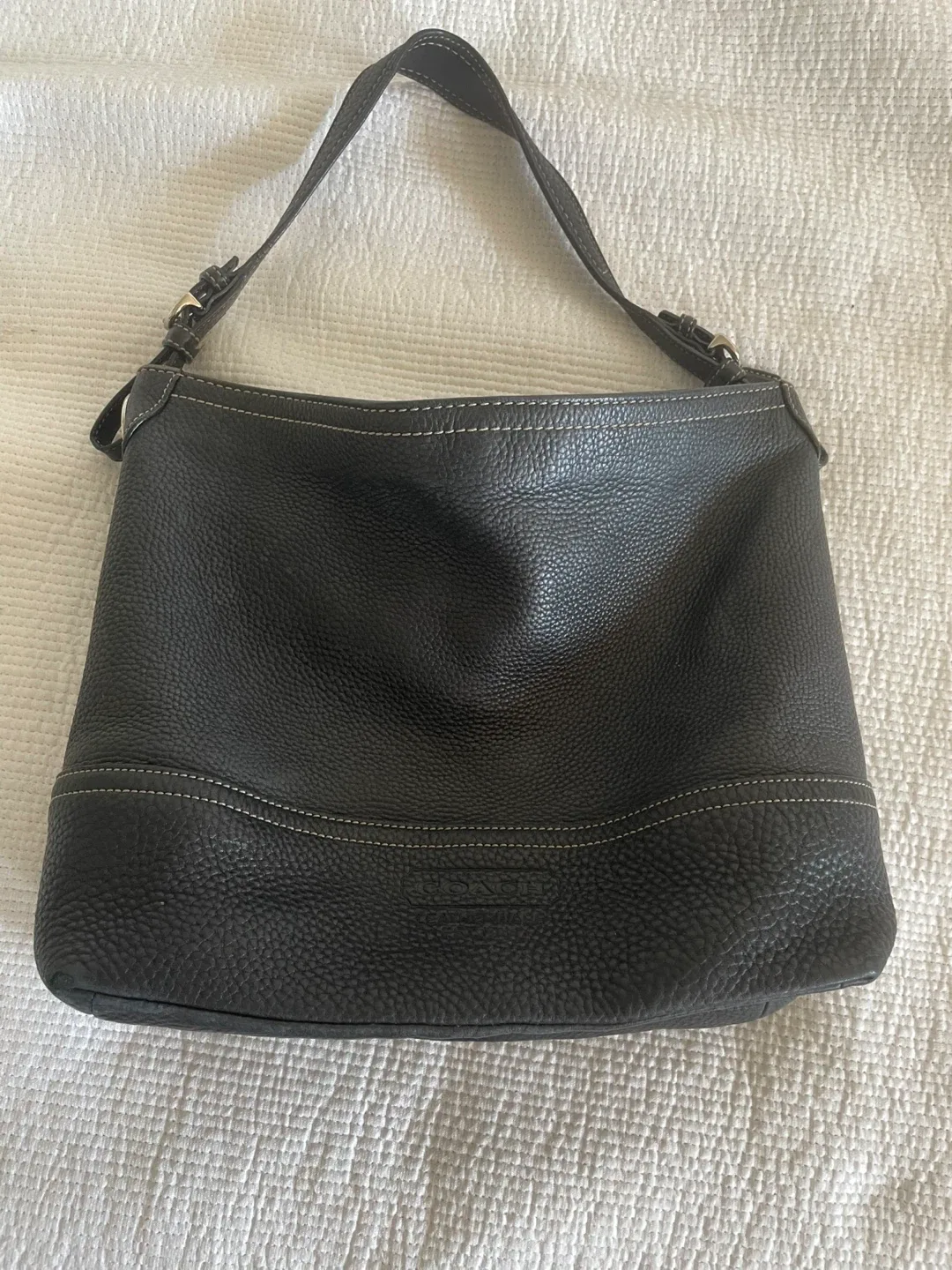 Coach Black Leather Shoulder Bag image indicator(2)
