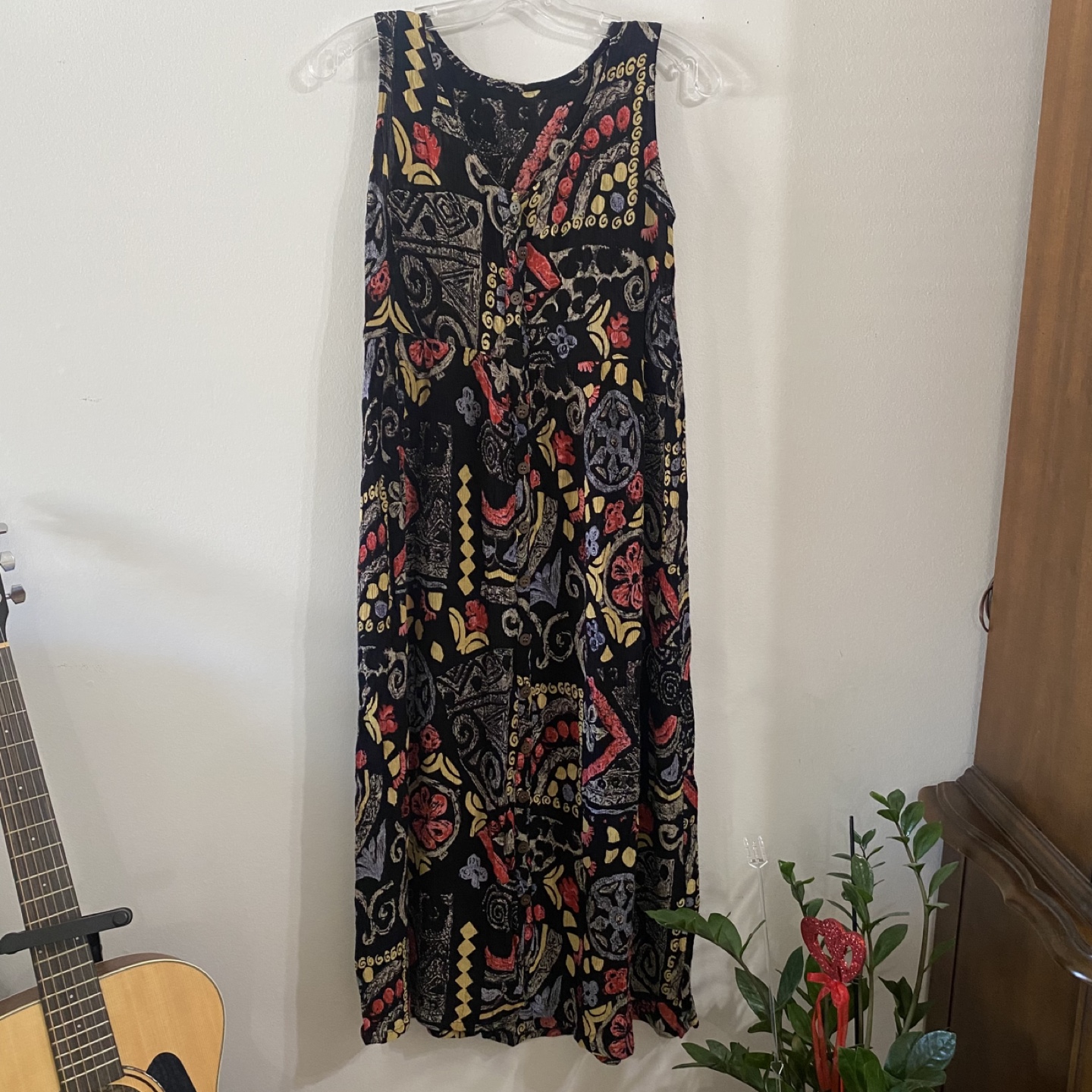 Patterned Sleeveless Maxi Dress