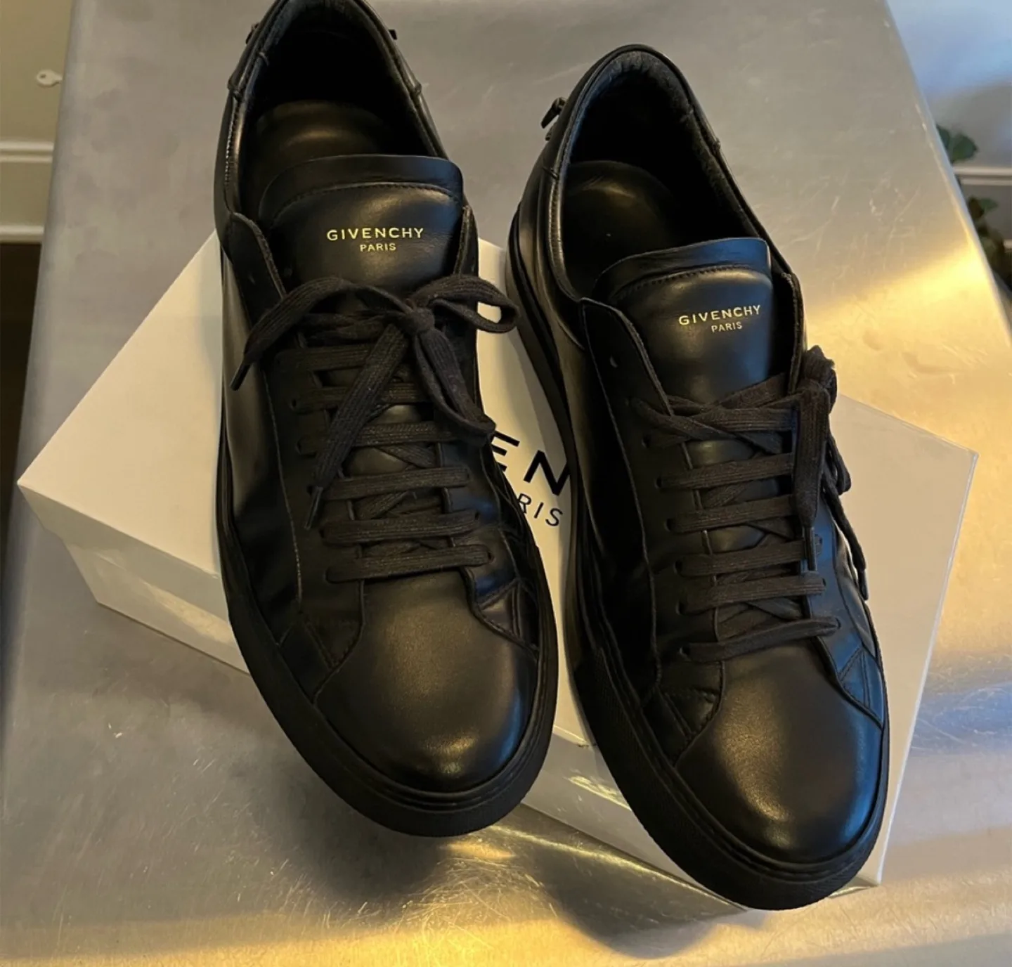 Givenchy Black Leather Sneakers - Size 44 thumbnail