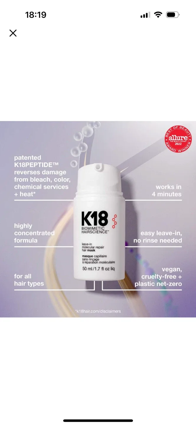 New K18 Biomimetic Hairscience Hair Mask image indicator(5)