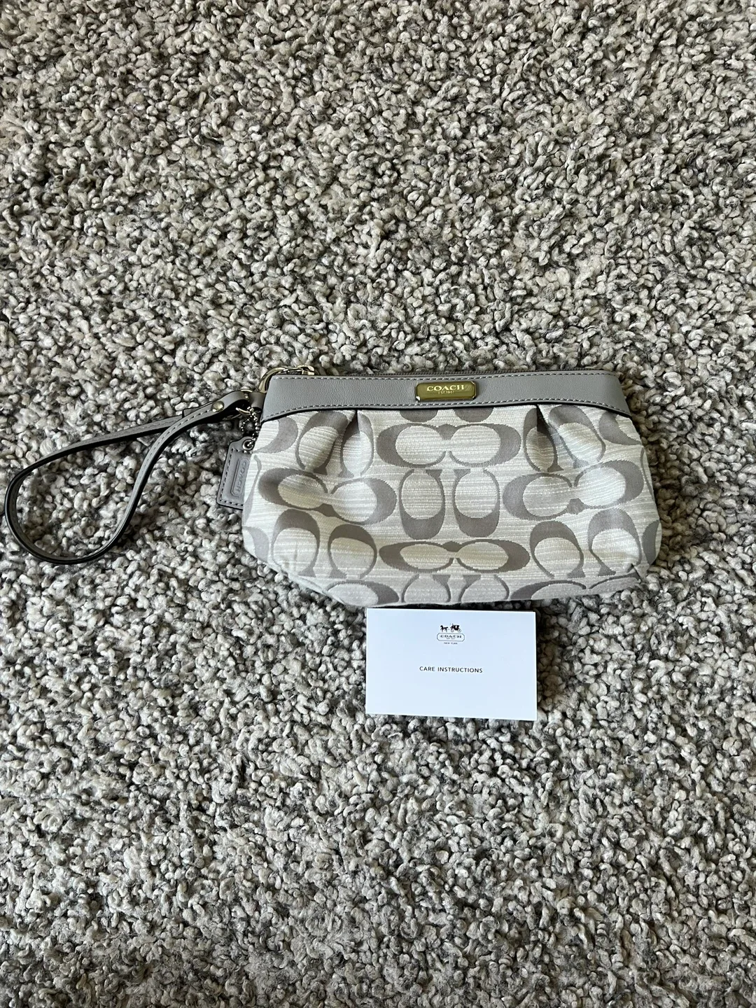 Coach Wristlet - Grey & White thumbnail