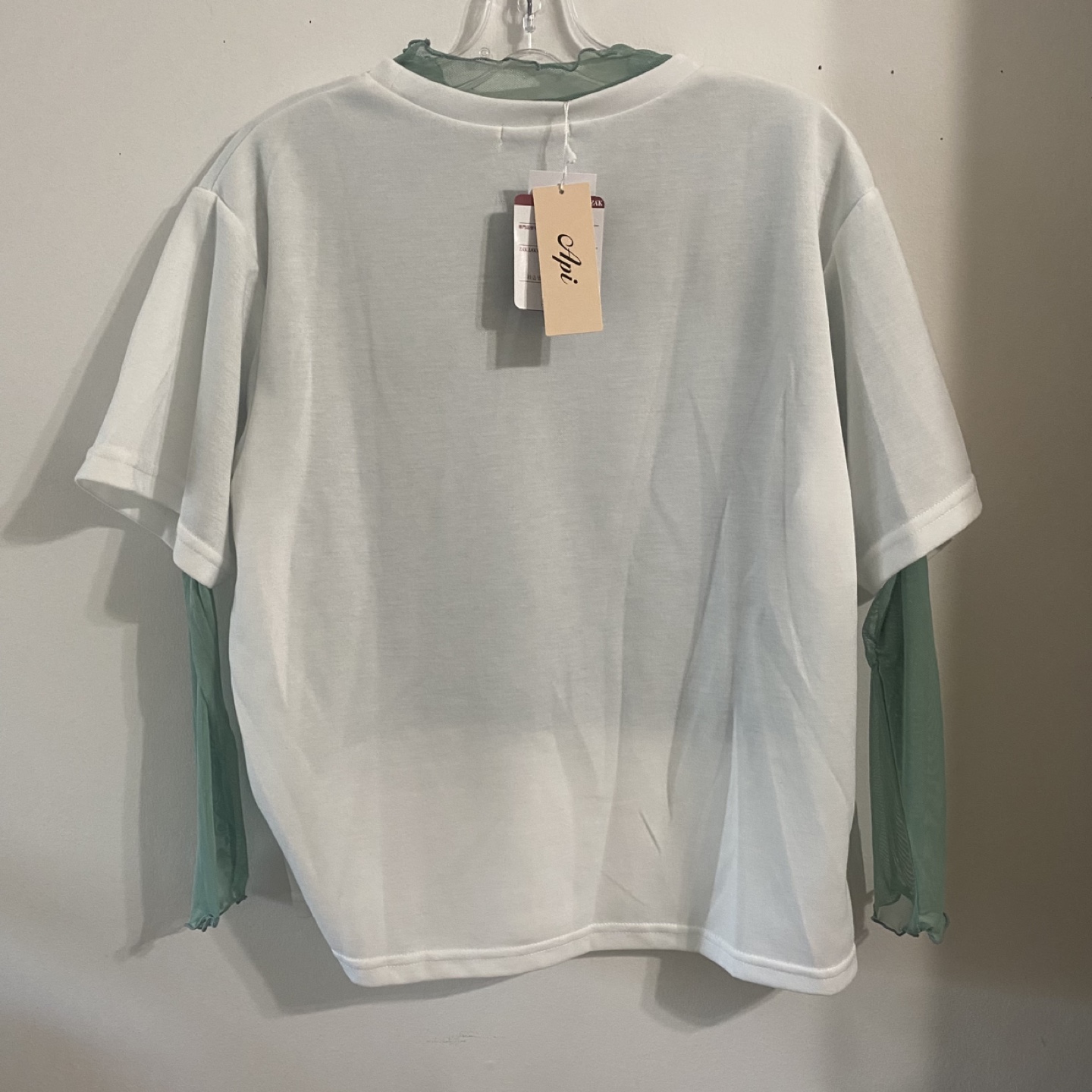 Api Crepe White & Green Layered Tee - photo 2