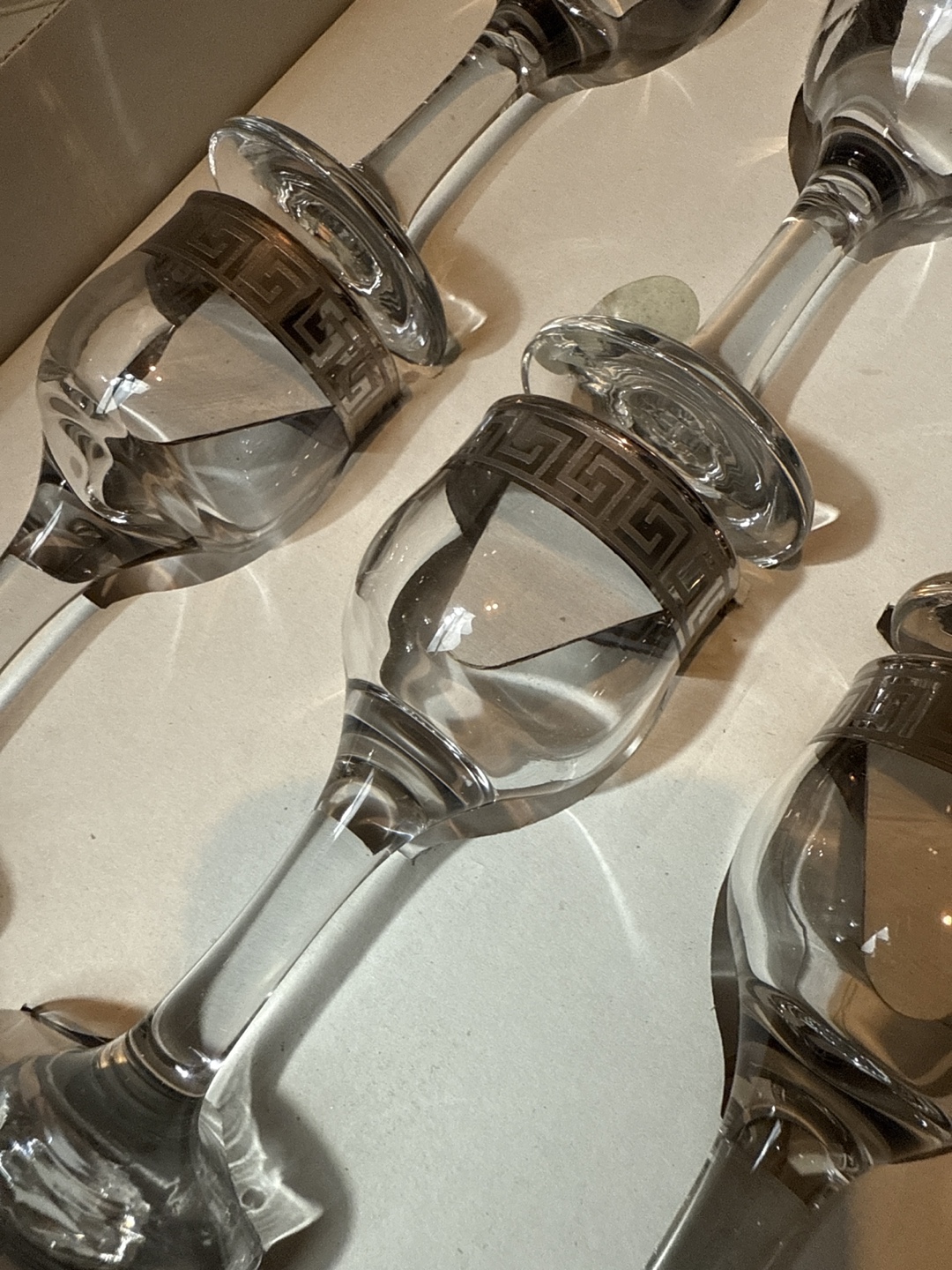 Vintage Greek Key Cordial Glasses, Set of 6 - photo 2