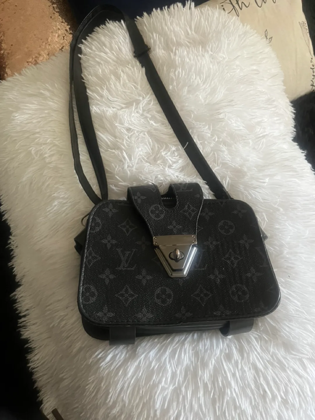 Louis Vuitton Black Monogram Crossbody Bag thumbnail