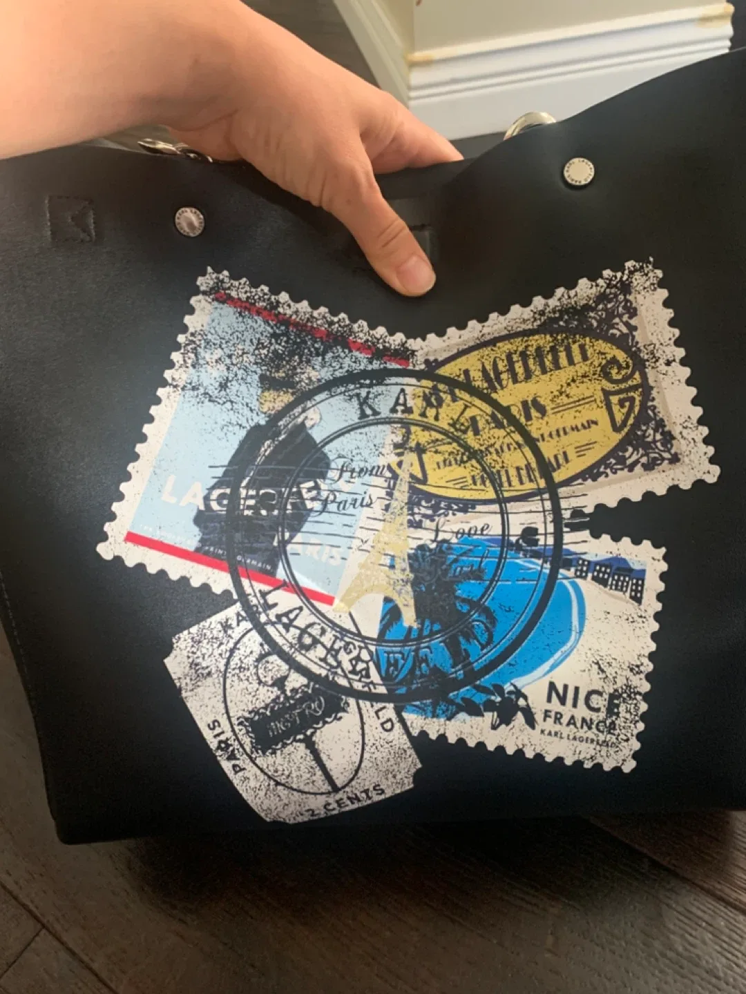 Karl Lagerfeld Paris Black Tote Bag image indicator(2)