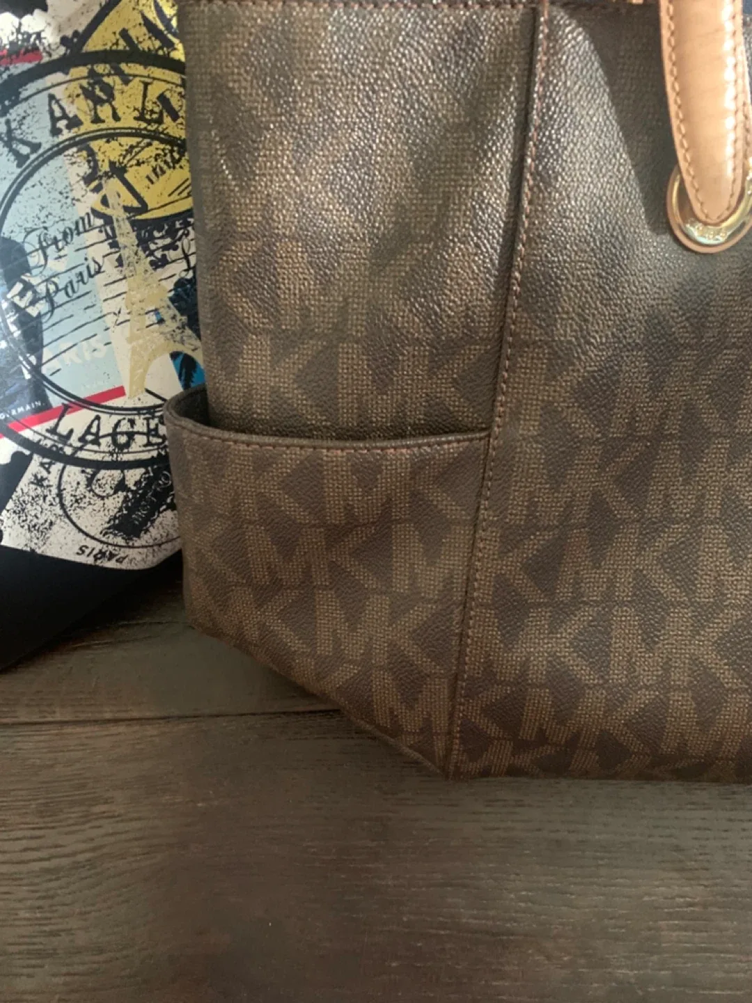 Michael Kors Brown Tote Bag image indicator(3)