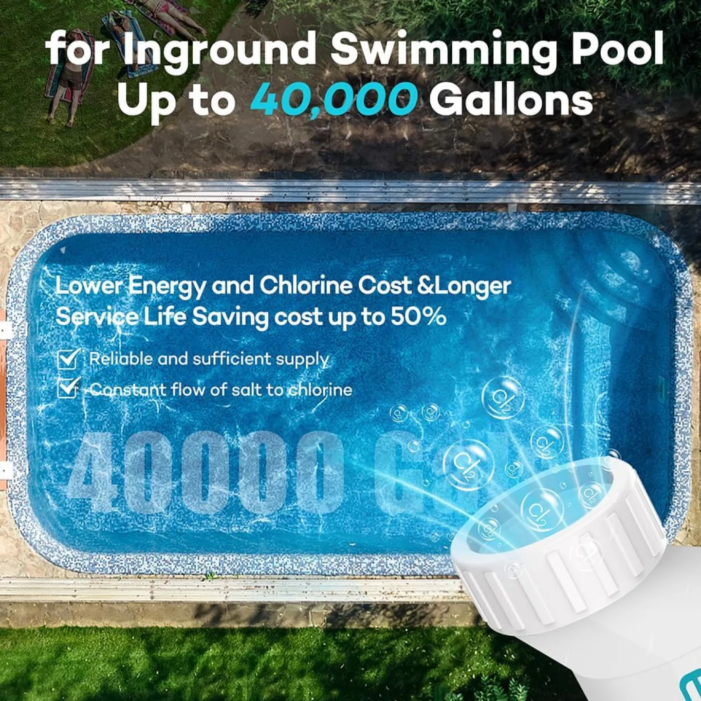 EcoSplash ESLTH Salt Cell for Pools image indicator(6)