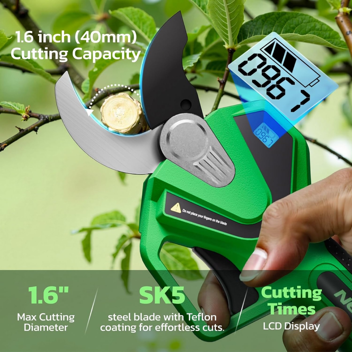 Nexon 2-in-1 Cordless Electric Pole Saw/Pruner - photo 3