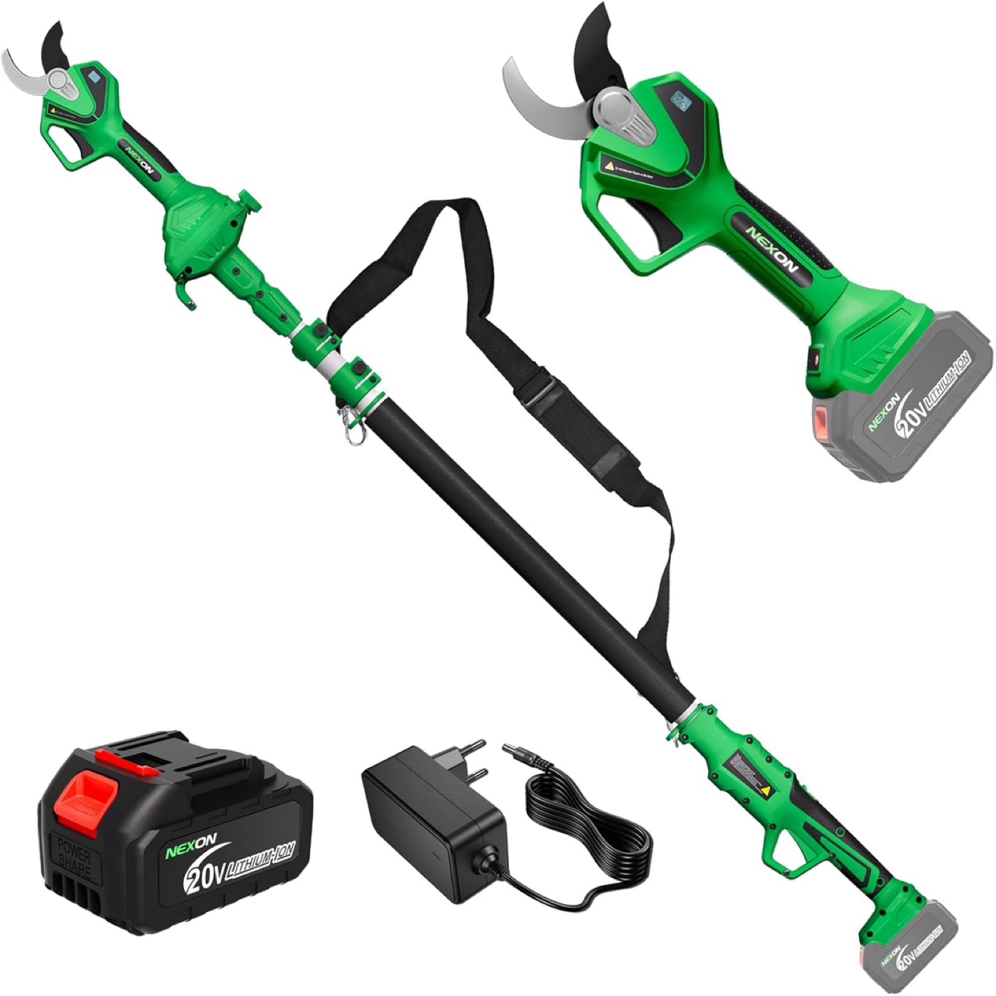 Nexon 2-in-1 Cordless Electric Pole Saw/Pruner