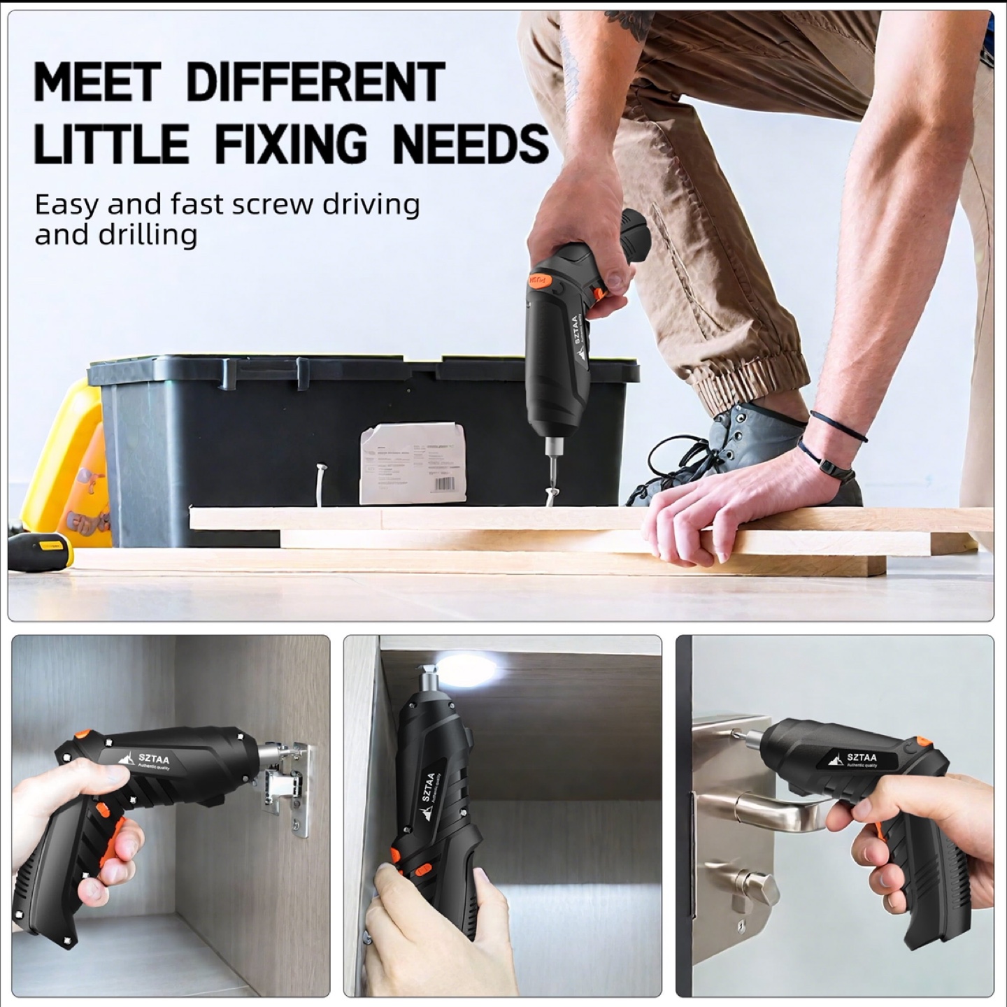 SZTAA 2-in-1 Rotatable Handle Electric Screwdriver - photo 5