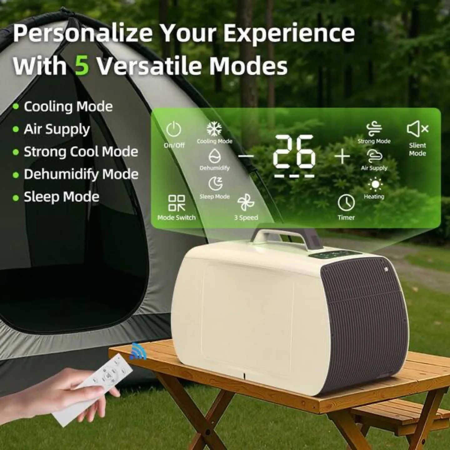 Portable Air Conditioner with Remote image indicator(10)