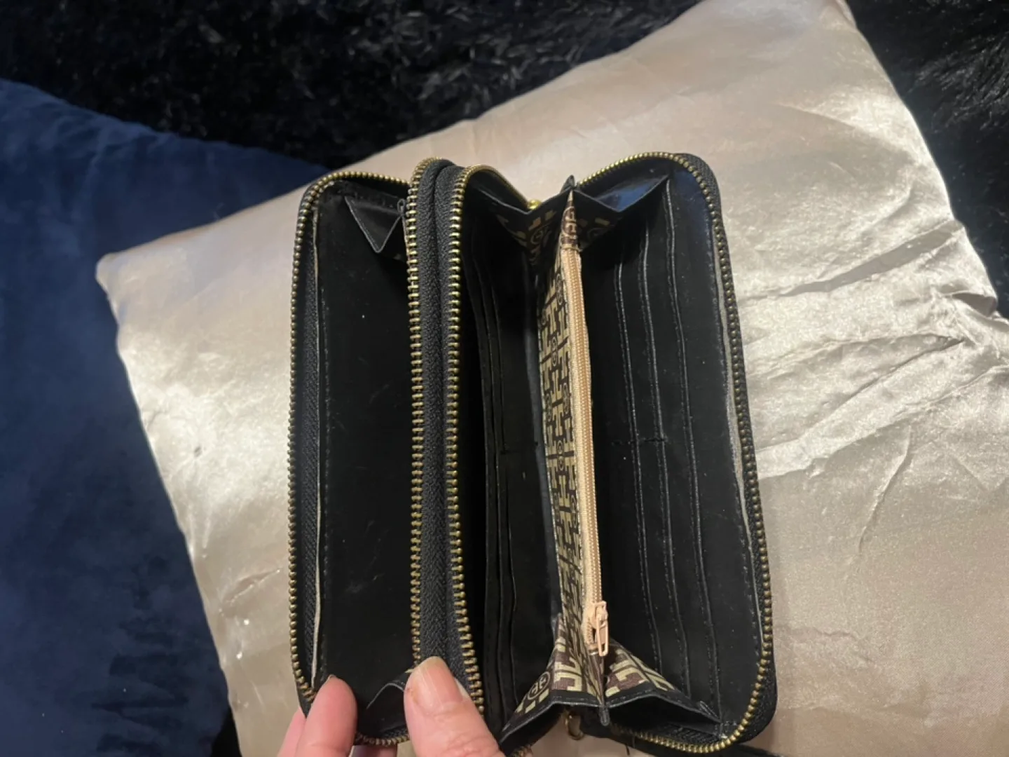 Tory Burch Black Leather Wristlet Wallet image indicator(2)