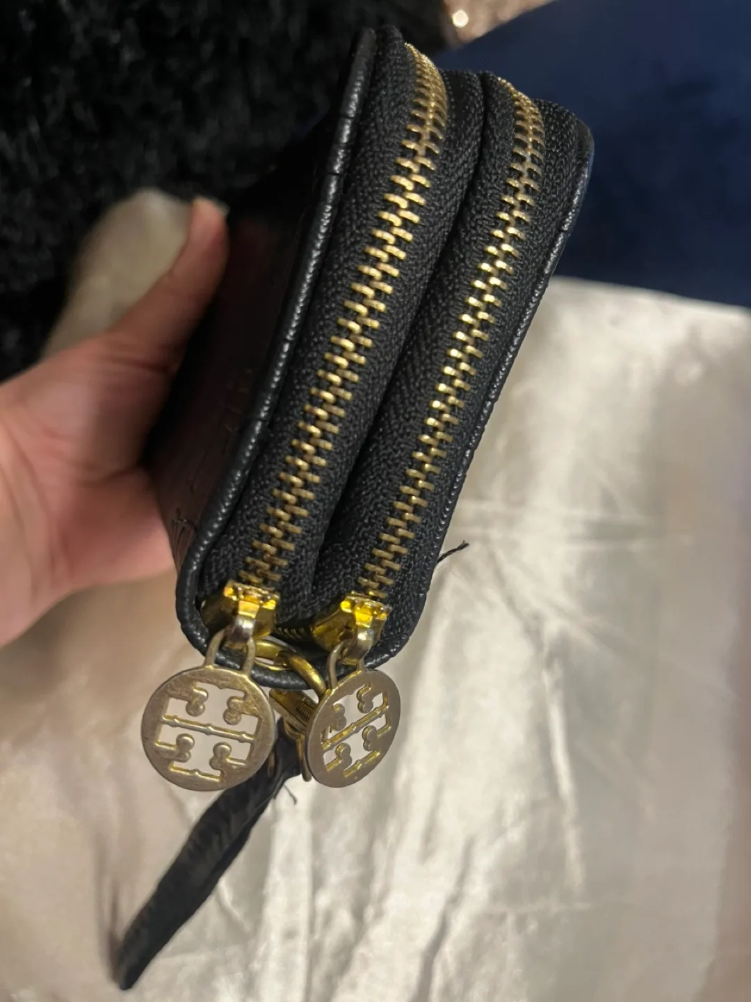 Tory Burch Black Leather Wristlet Wallet image indicator(4)