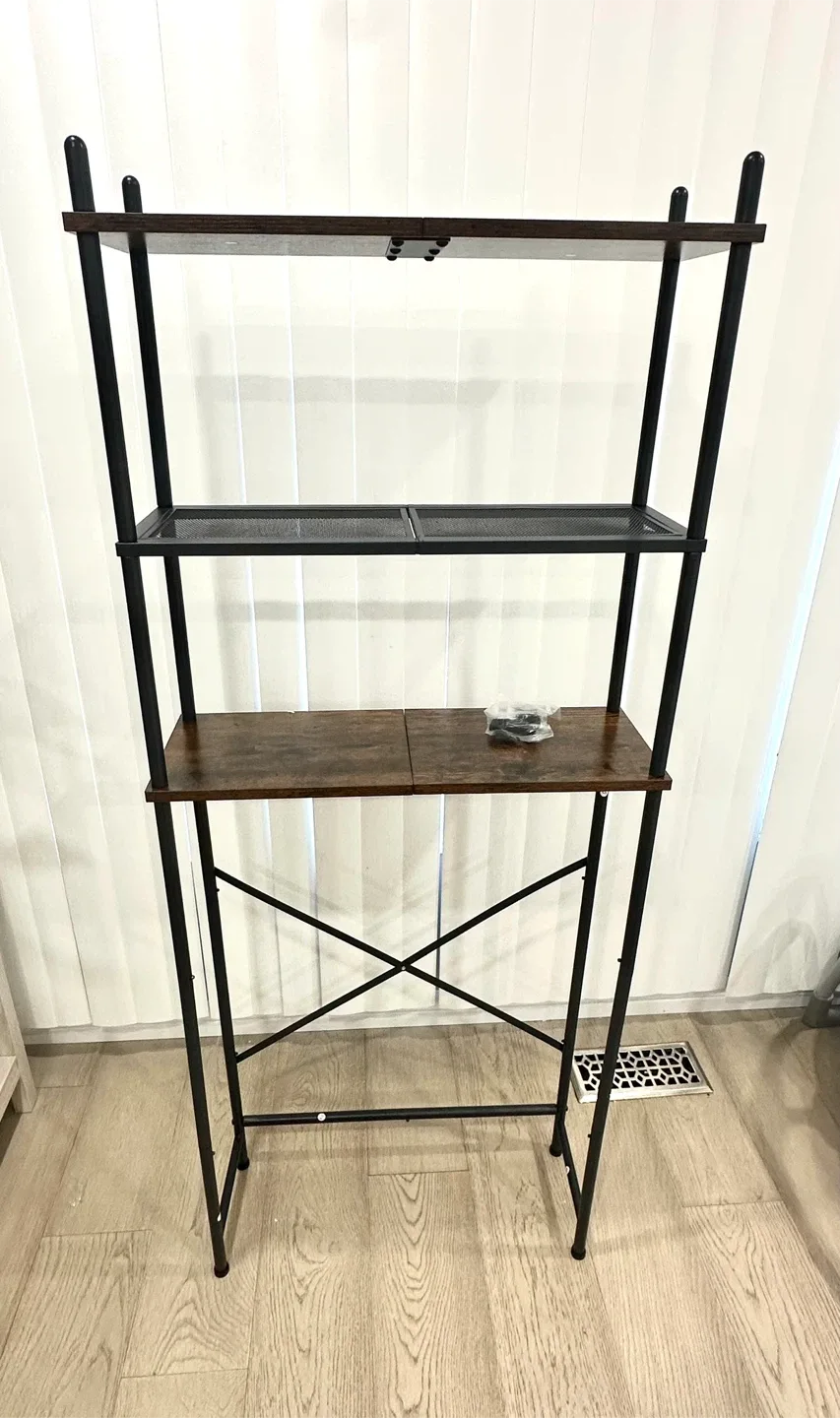 Over-the-Toilet Storage Shelf - Brown & Black image indicator(3)