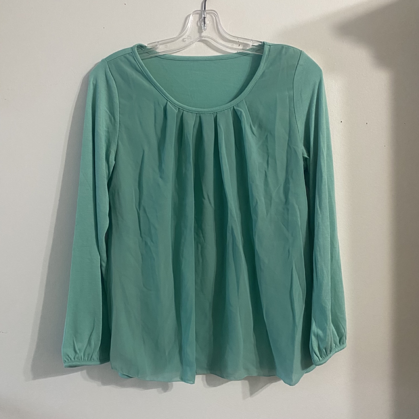 Mint Green Long Sleeve Blouse