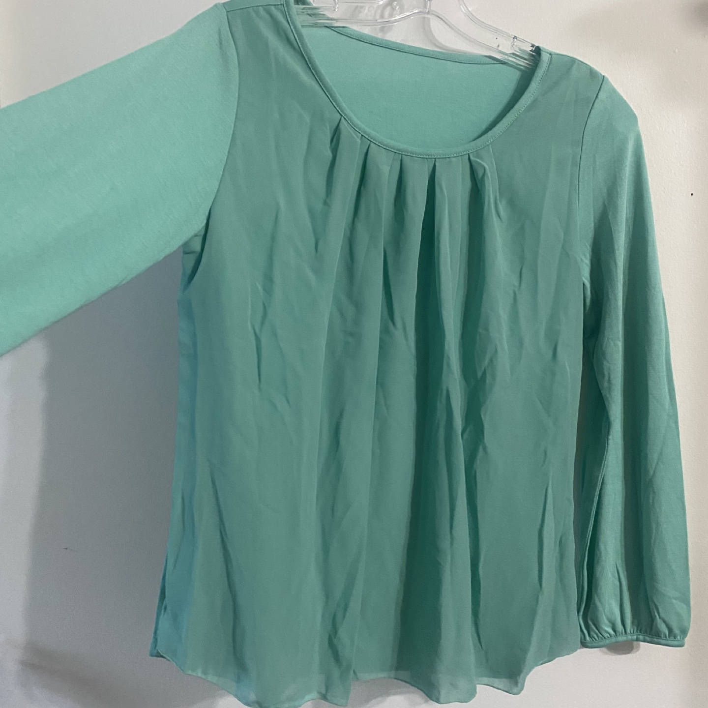 Mint Green Long Sleeve Blouse - photo 3