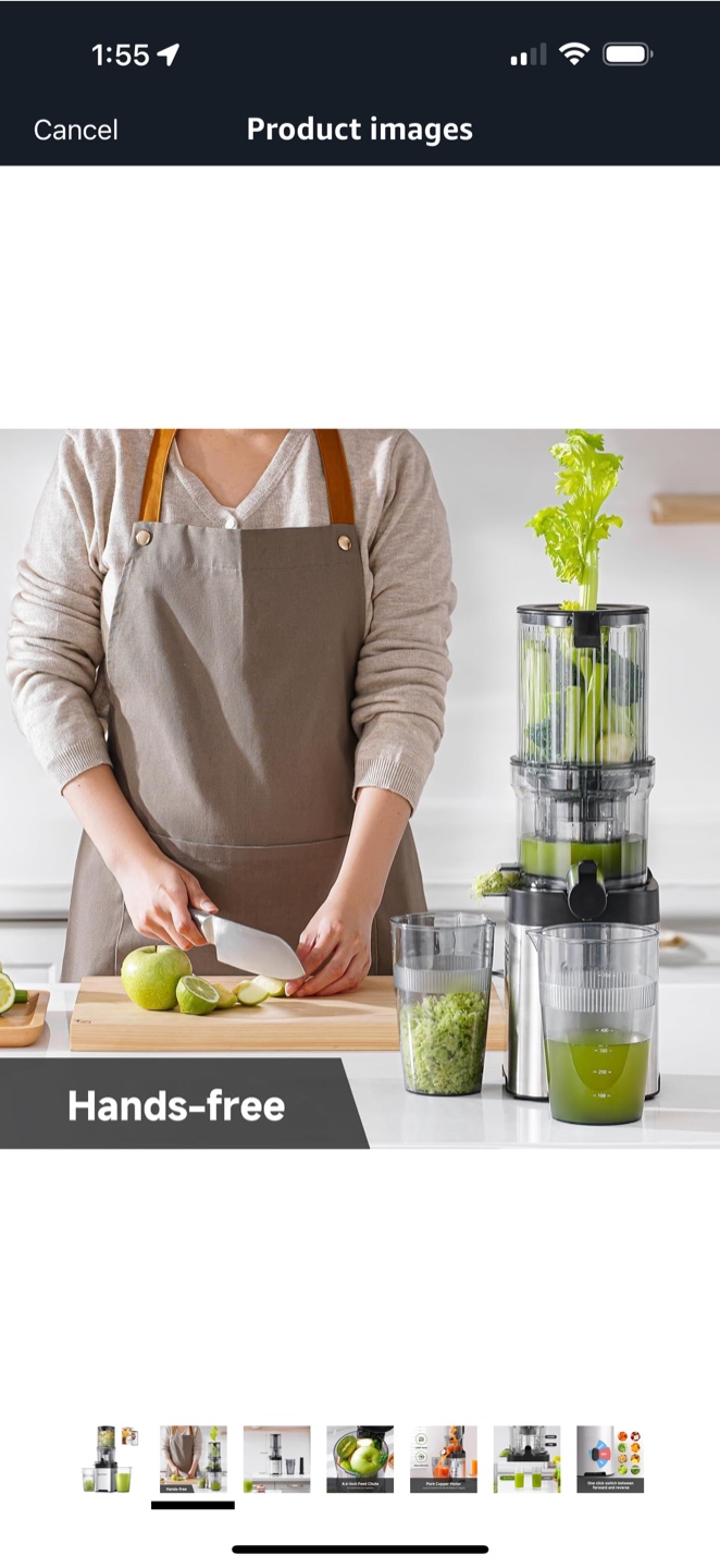 NEW AMZCHEF Cold Press Juicer - Silver - photo 5