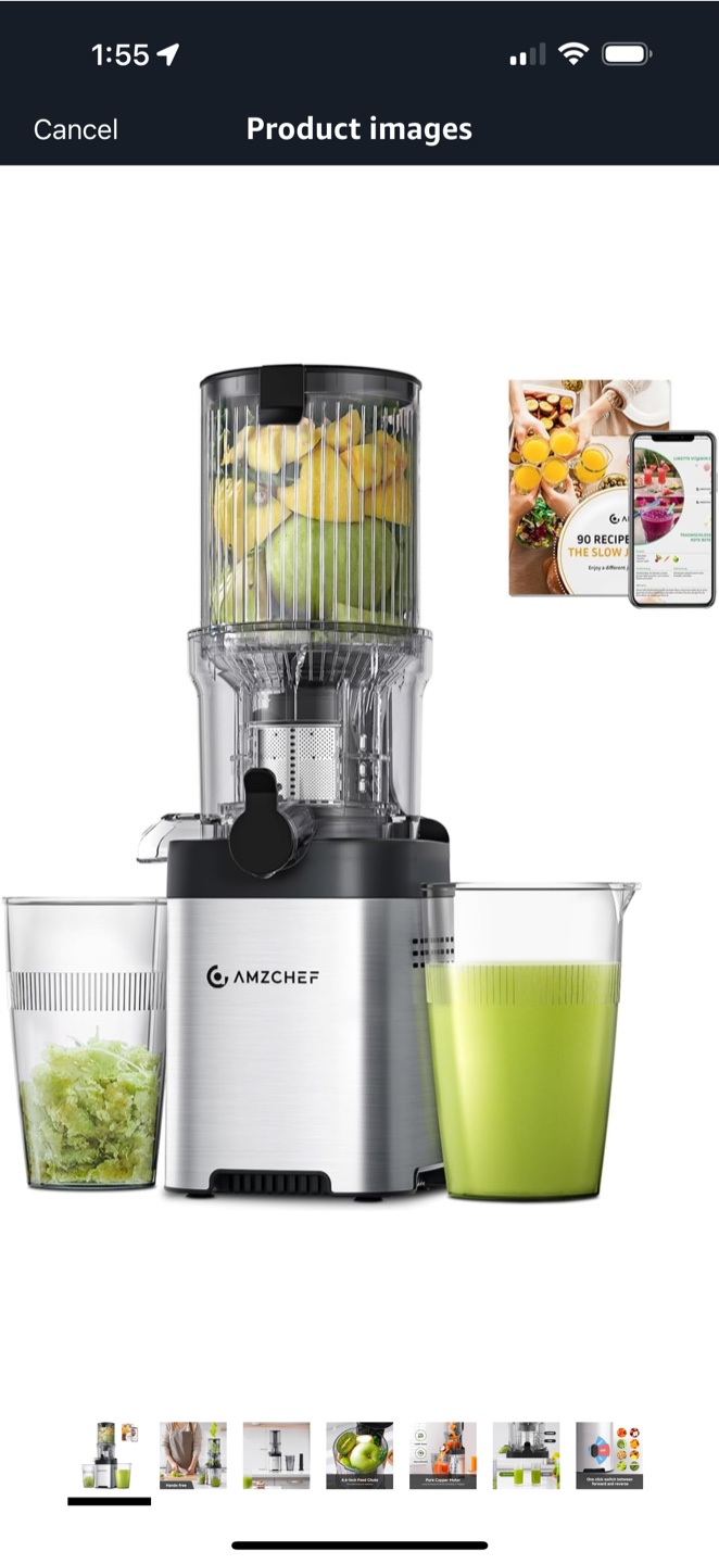 NEW AMZCHEF Cold Press Juicer - Silver - photo 4