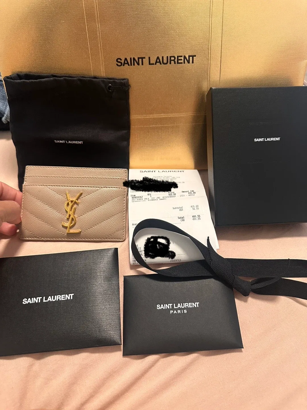 Saint Laurent Beige Card Holder thumbnail