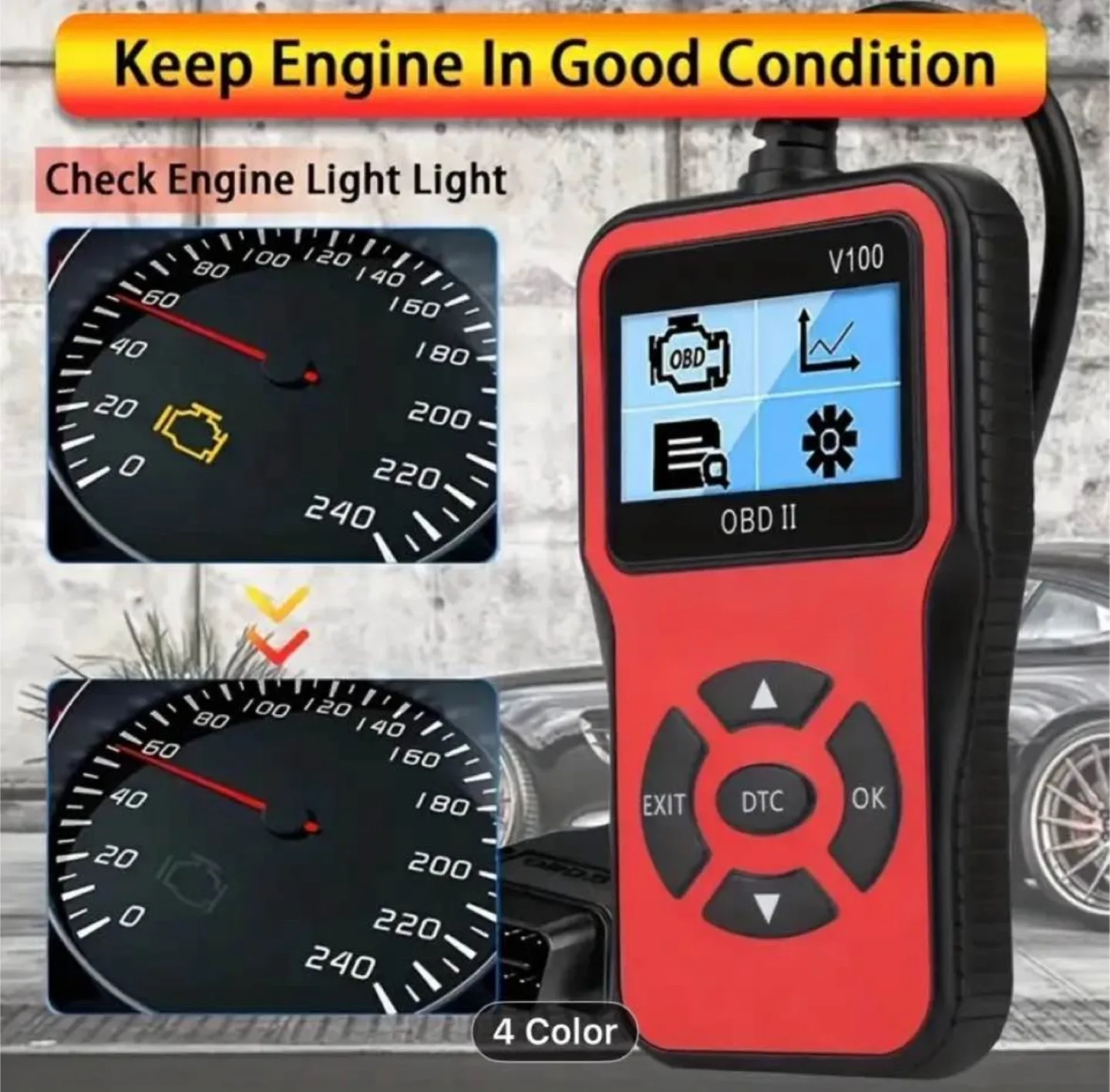 OBD Powered OBD2 Car Scanner V100 image indicator(4)