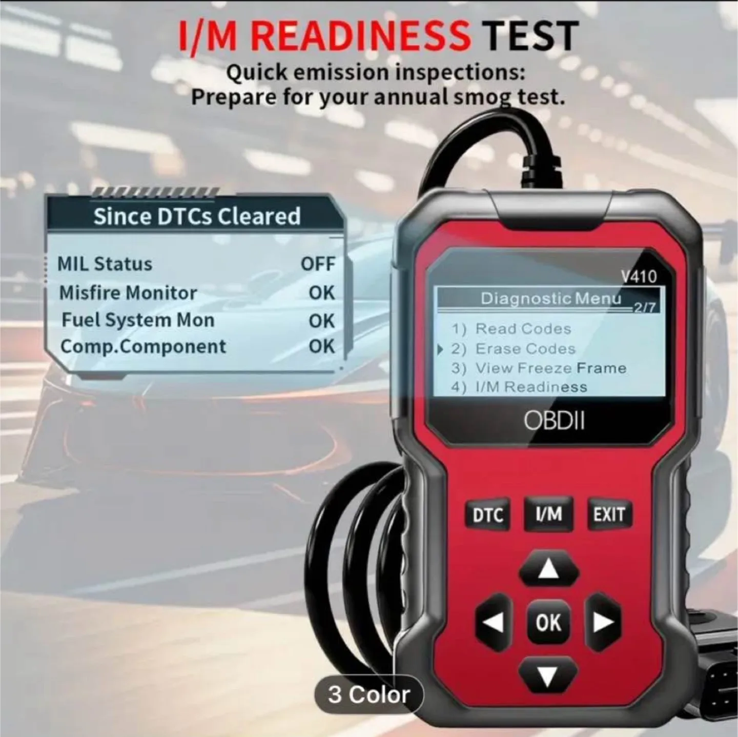 V410 OBD2 Diagnostic Code Reader, Engine Light tester image indicator(5)