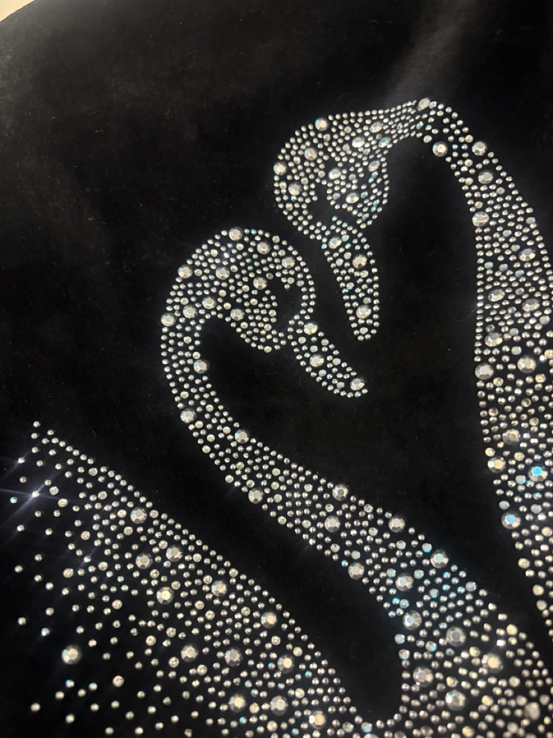 Black Velvet Swan Design Top - photo 4