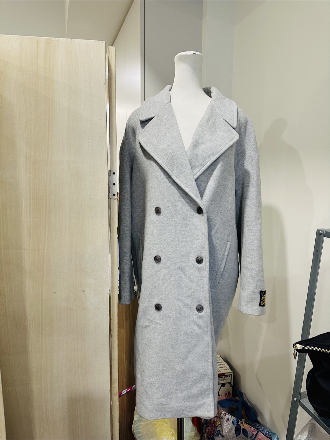 Sunday Best Grey Virgin Wool & Cashmere Coat - Size 3