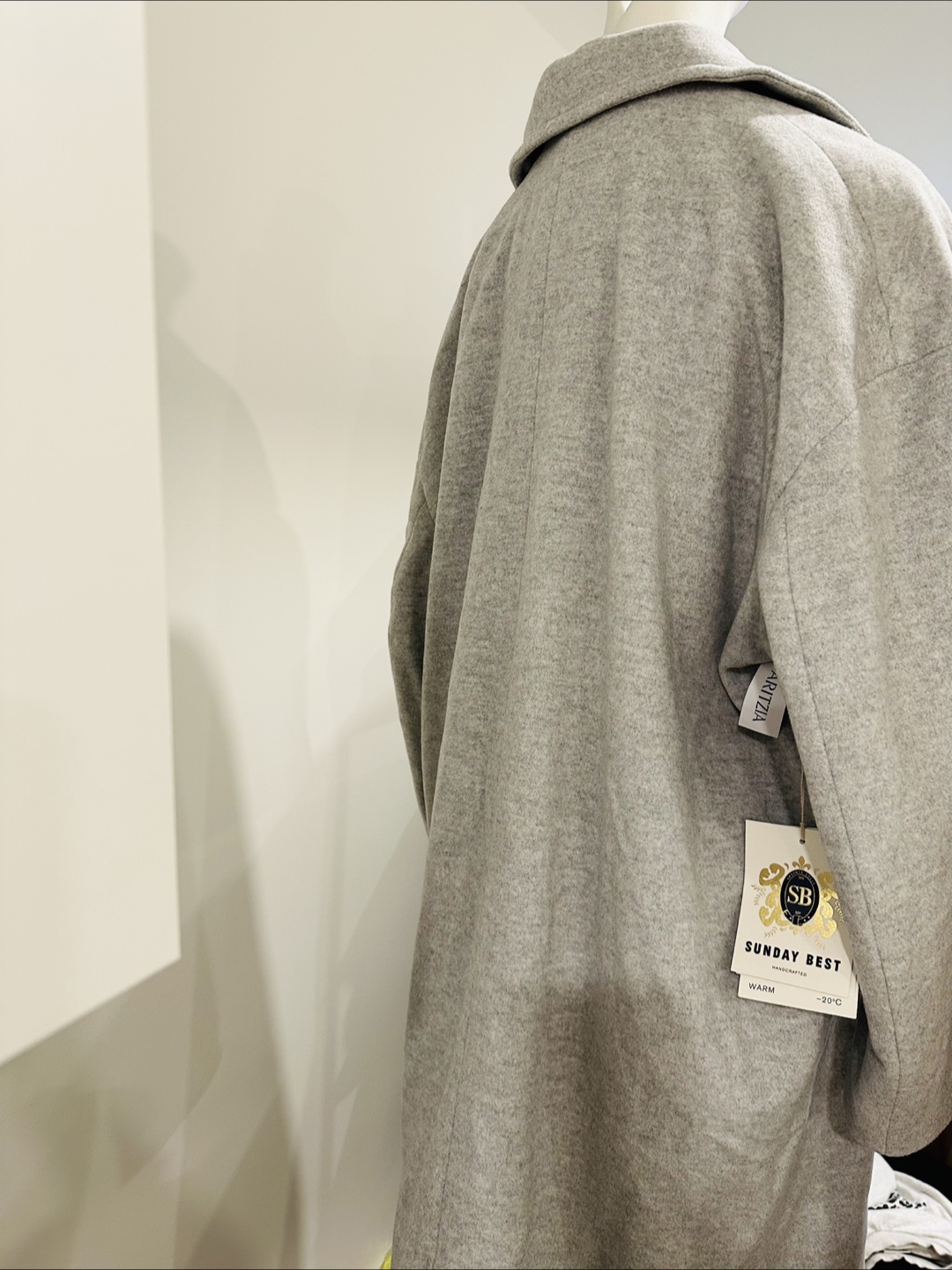 Sunday Best Grey Virgin Wool & Cashmere Coat - Size 3 - photo 3