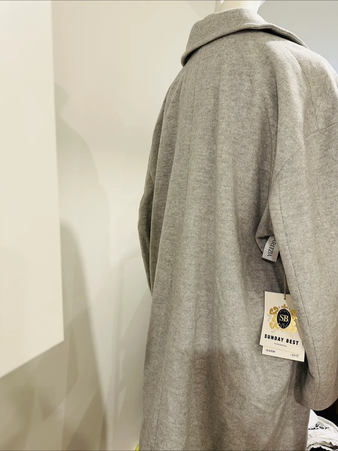 Sunday Best Grey Virgin Wool & Cashmere Coat - Size 3 image indicator(3)