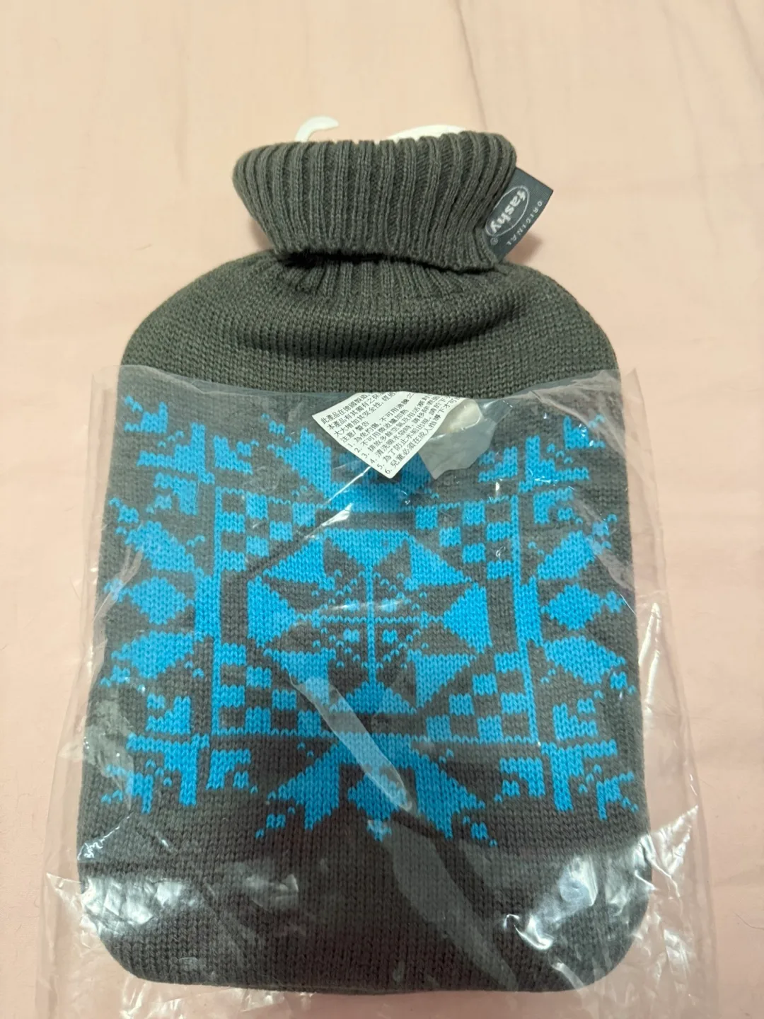 New Fashy Hot Water Bottle with Knit Cover thumbnail