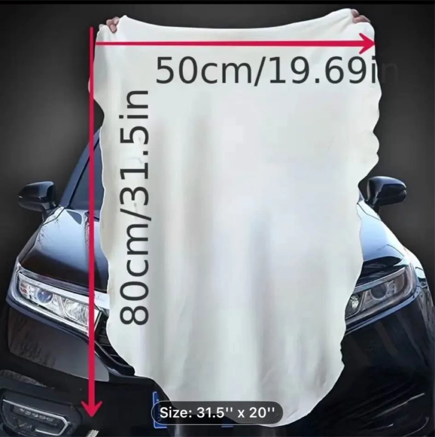 1pc31.5'' x 20''/ 20'' x 16'' Chamois Car Care Cleaning image indicator(4)