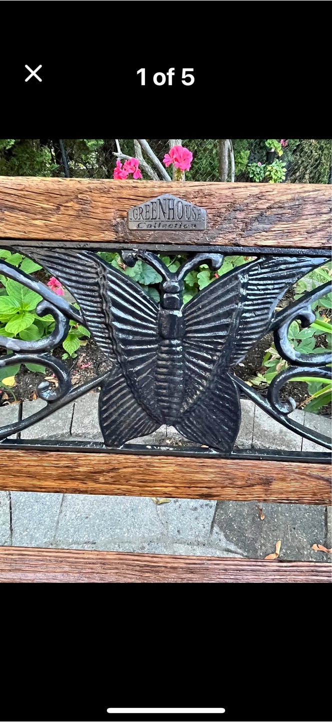 Greenhouse Butterfly Garden Bench