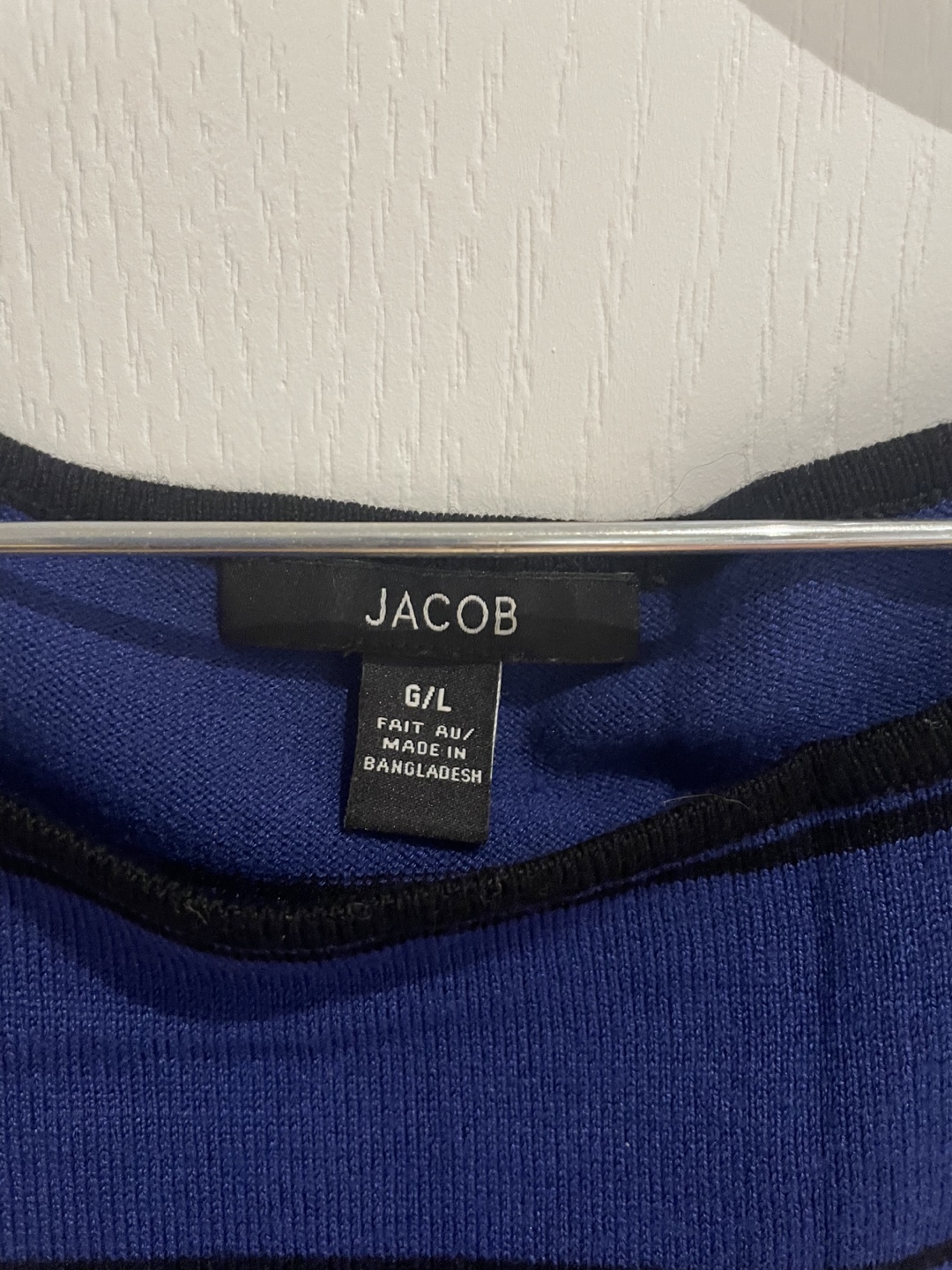 Jacob Blue & Black Striped Dress - Size G/L