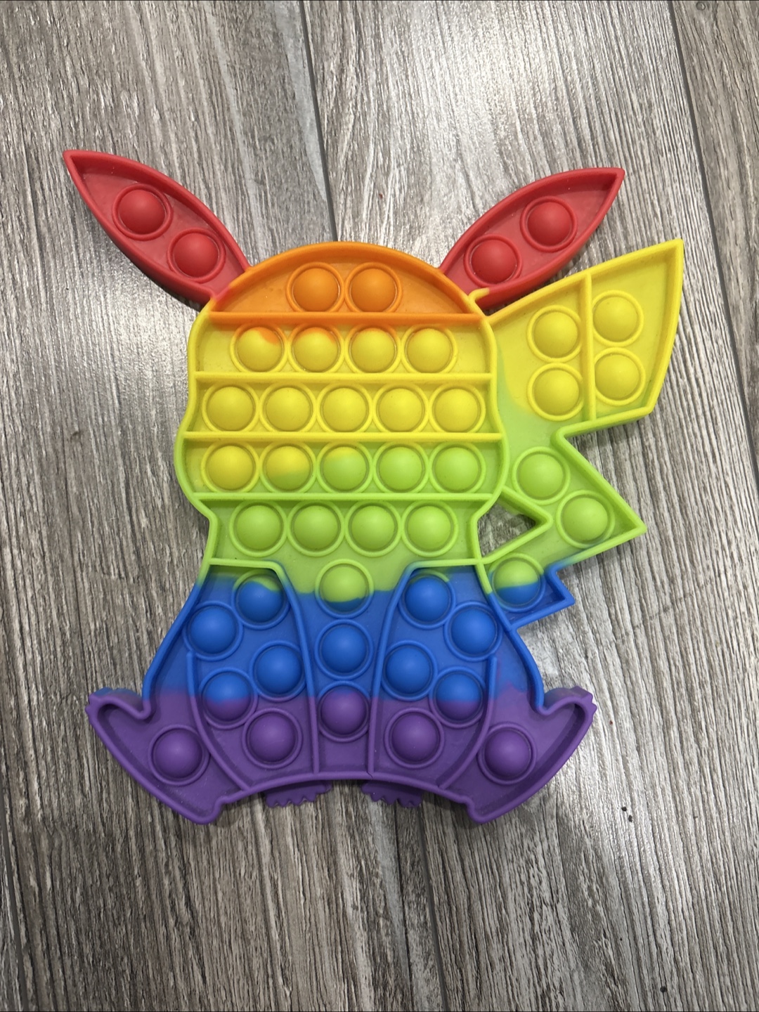 Rainbow Pikachu fidget toy