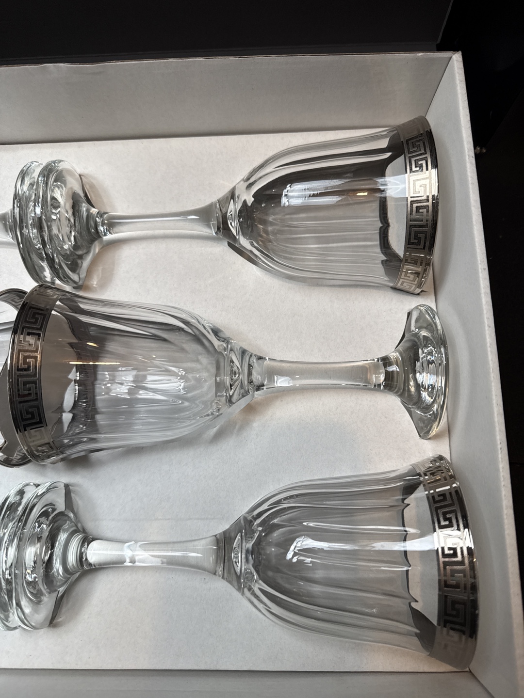 Set of 6 Silver Trimmed Wine Glasses - photo 3